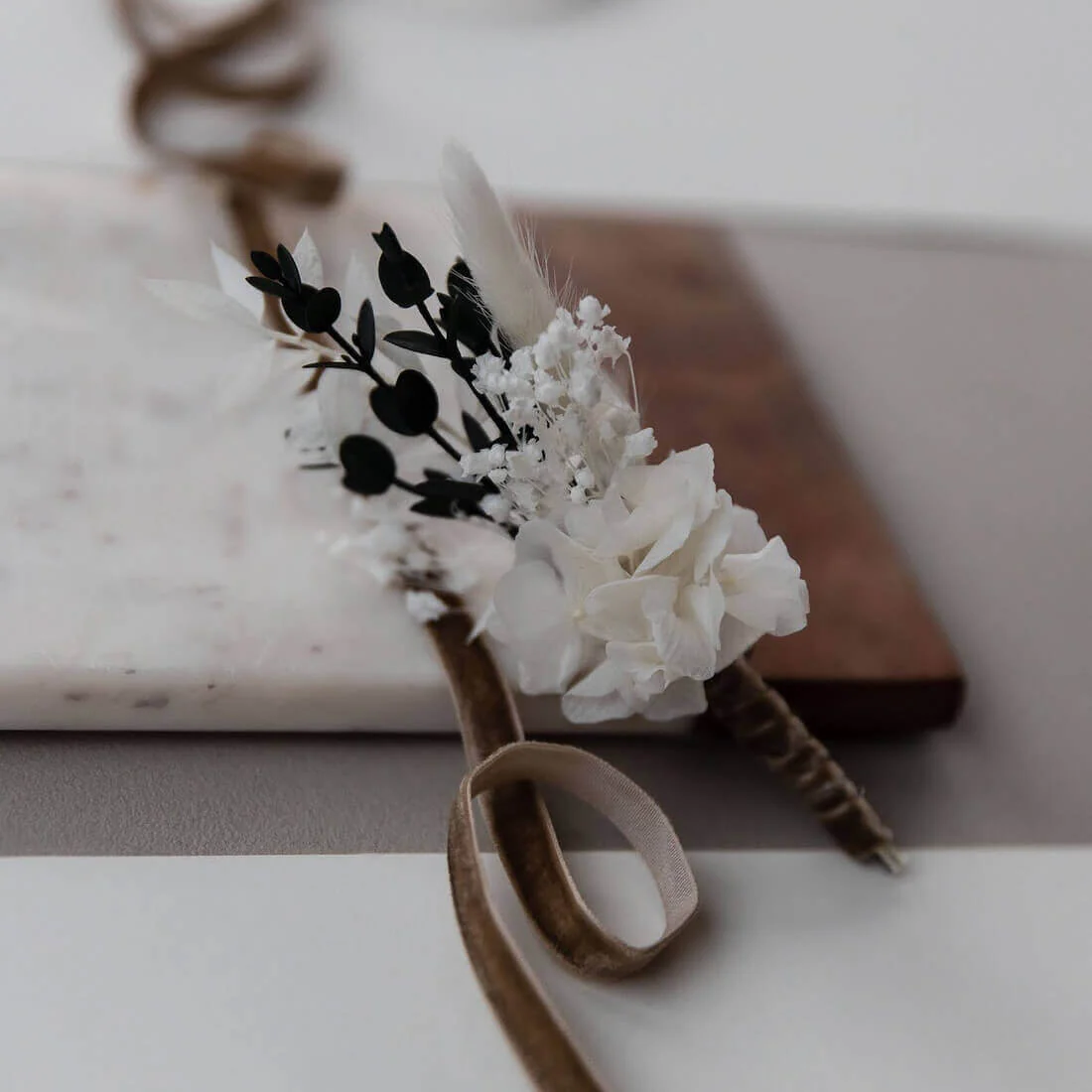 Anstecker Trockenblumen Eukalyptus Bräutigam I Trauzeuge