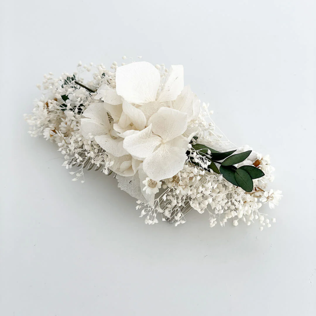 Haarkamm Trockenblumen Eukalyptus