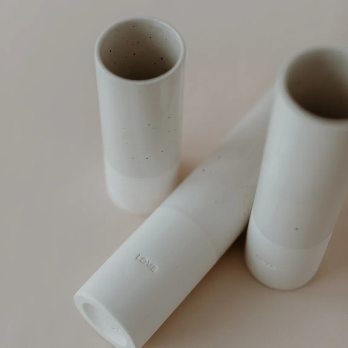 Eulenschnitt Steingut-Vase in 