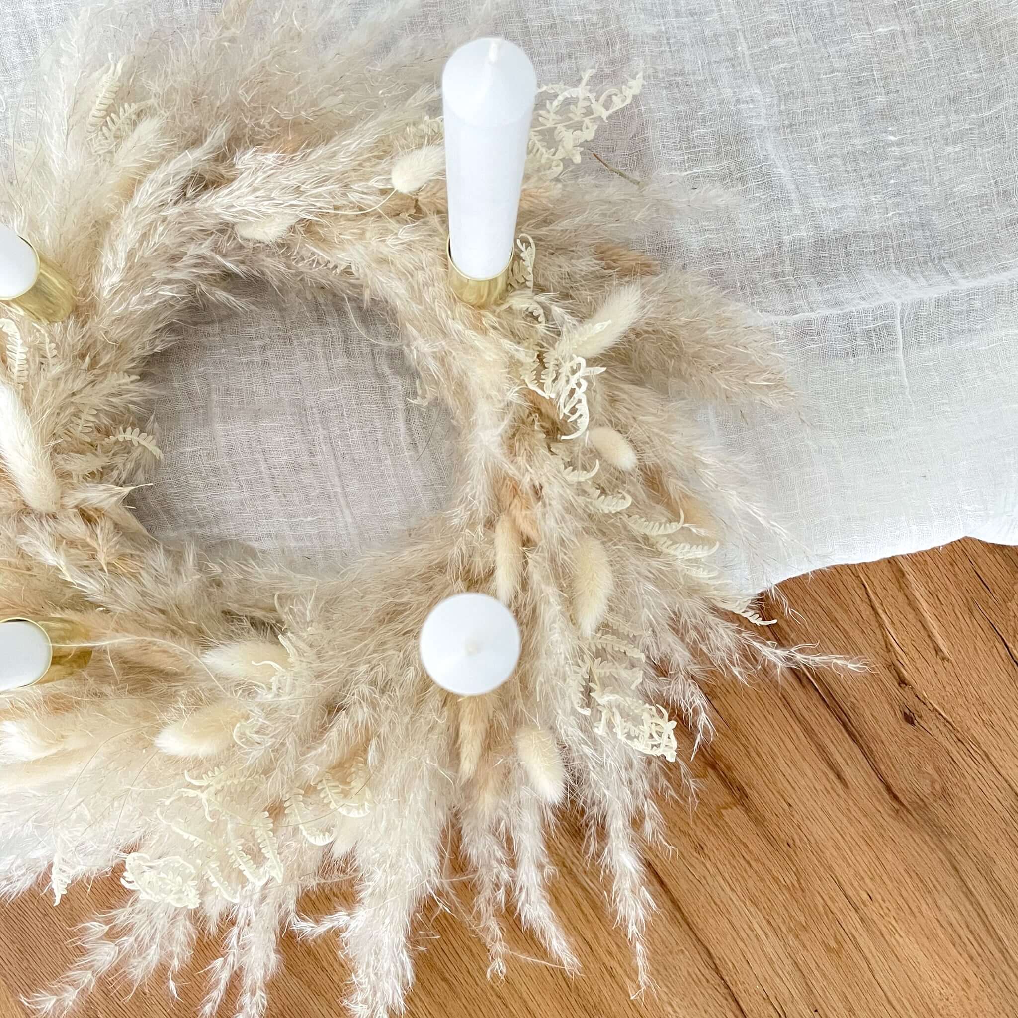 Adventskranz Trockenblumen 