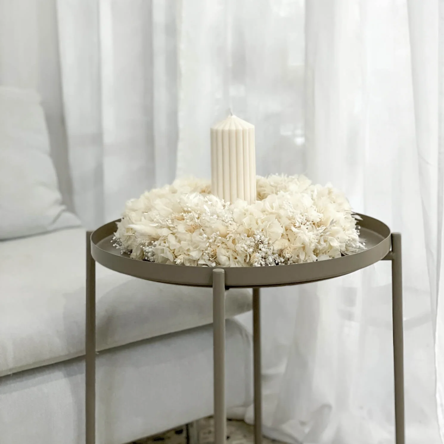 Adventskranz Trockenblumen 