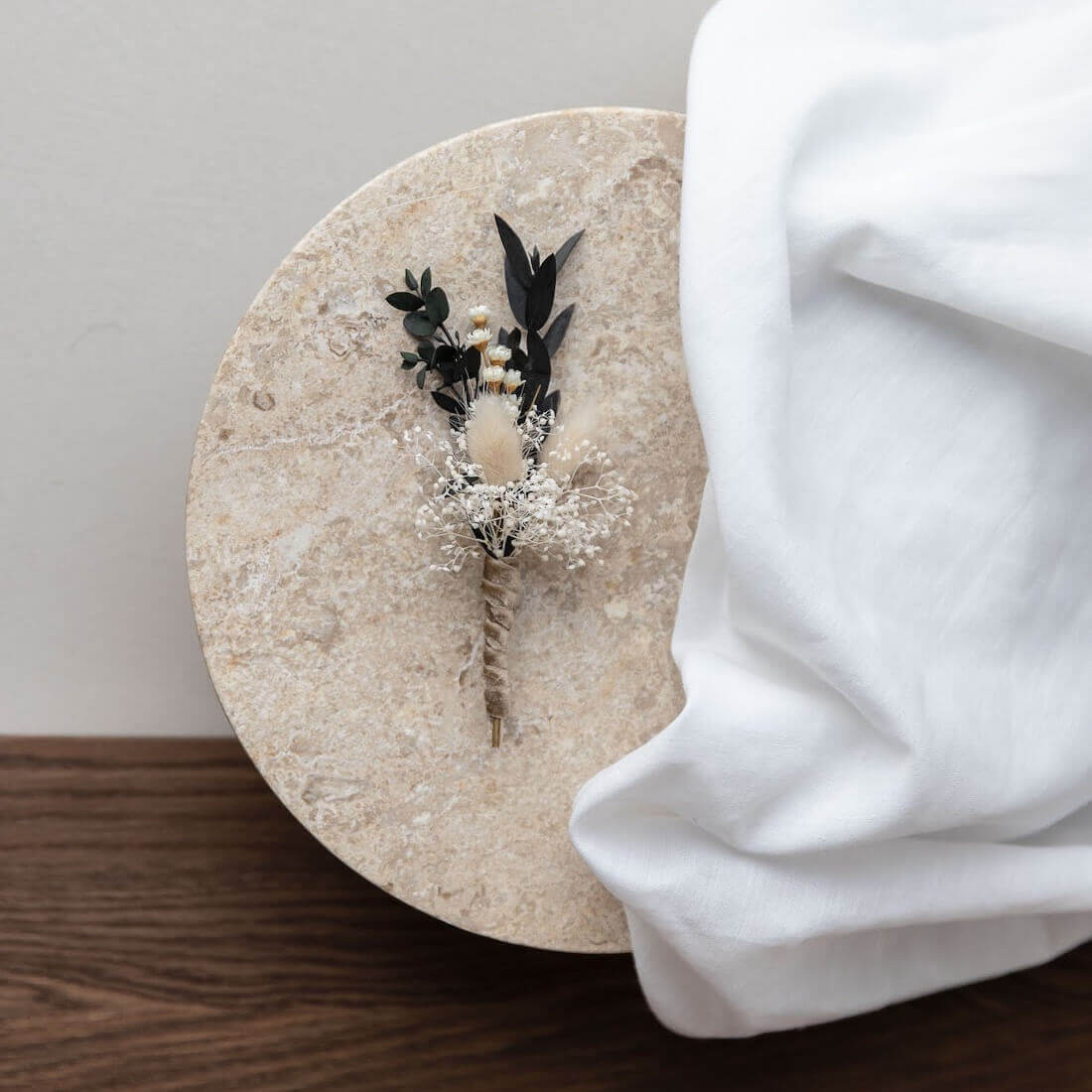 Anstecker Trockenblumen Eukalyptus Bräutigam I Trauzeuge