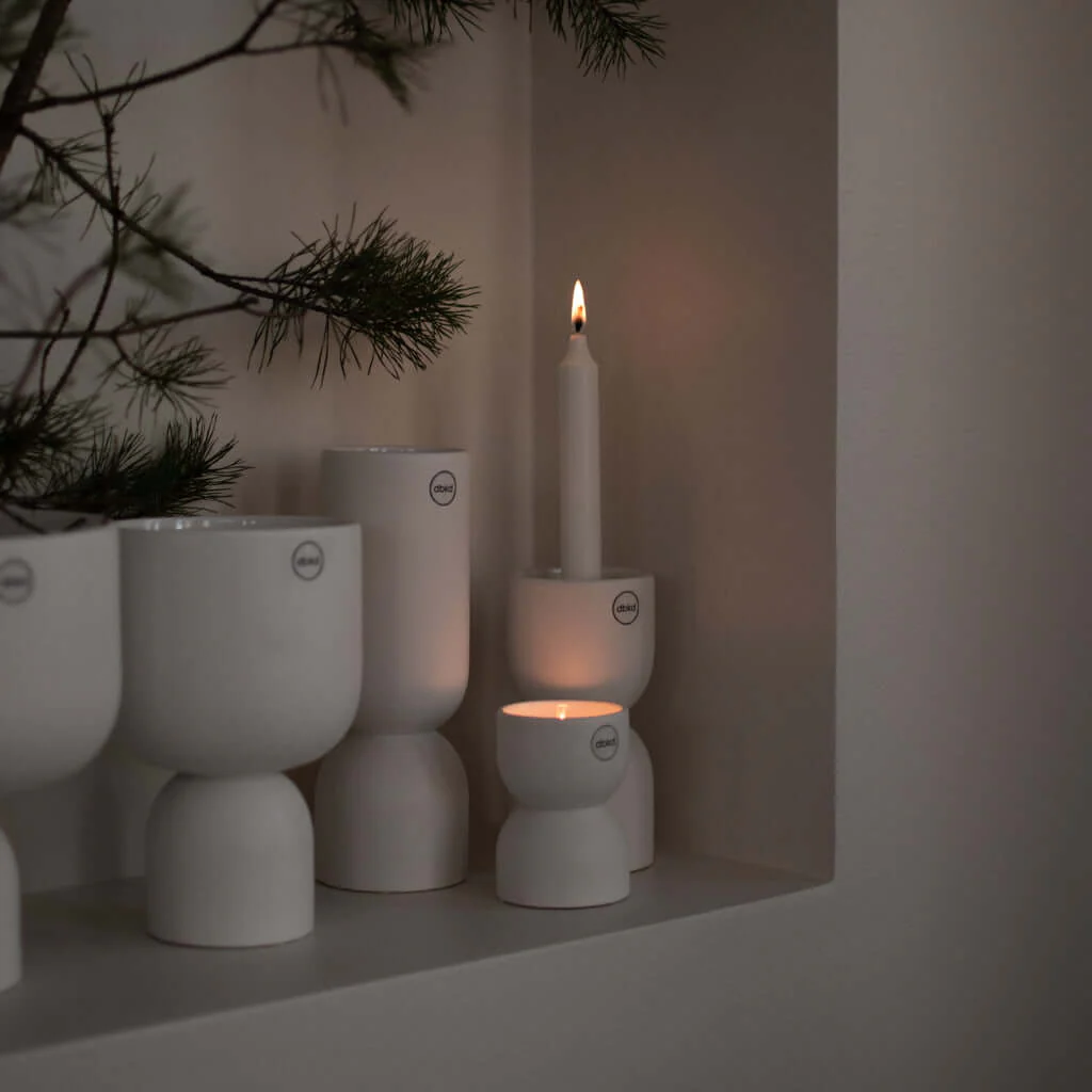 dbkd Post Vase Keramik weiß