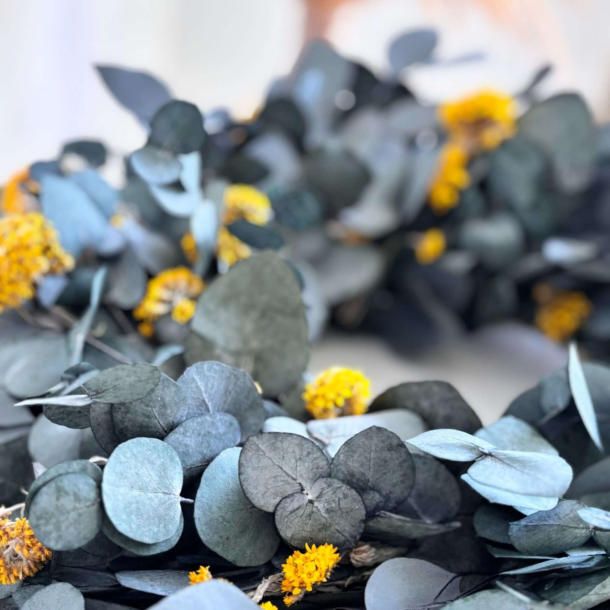 XL Kranz Trockenblumen Eukalyptus glow