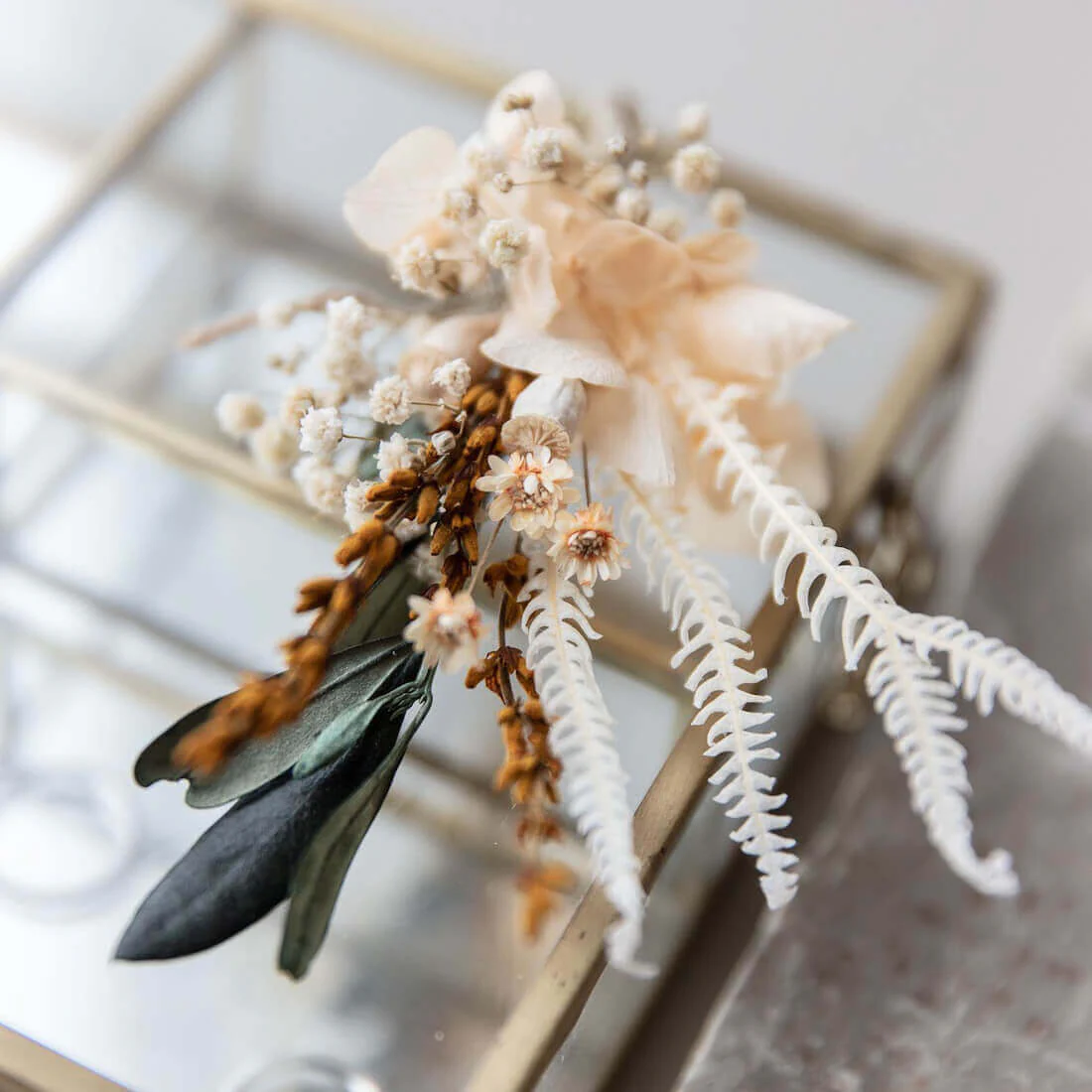 Anstecker Bräutigam I Trauzeuge I Trockenblumen Olivenzweige Lavendel