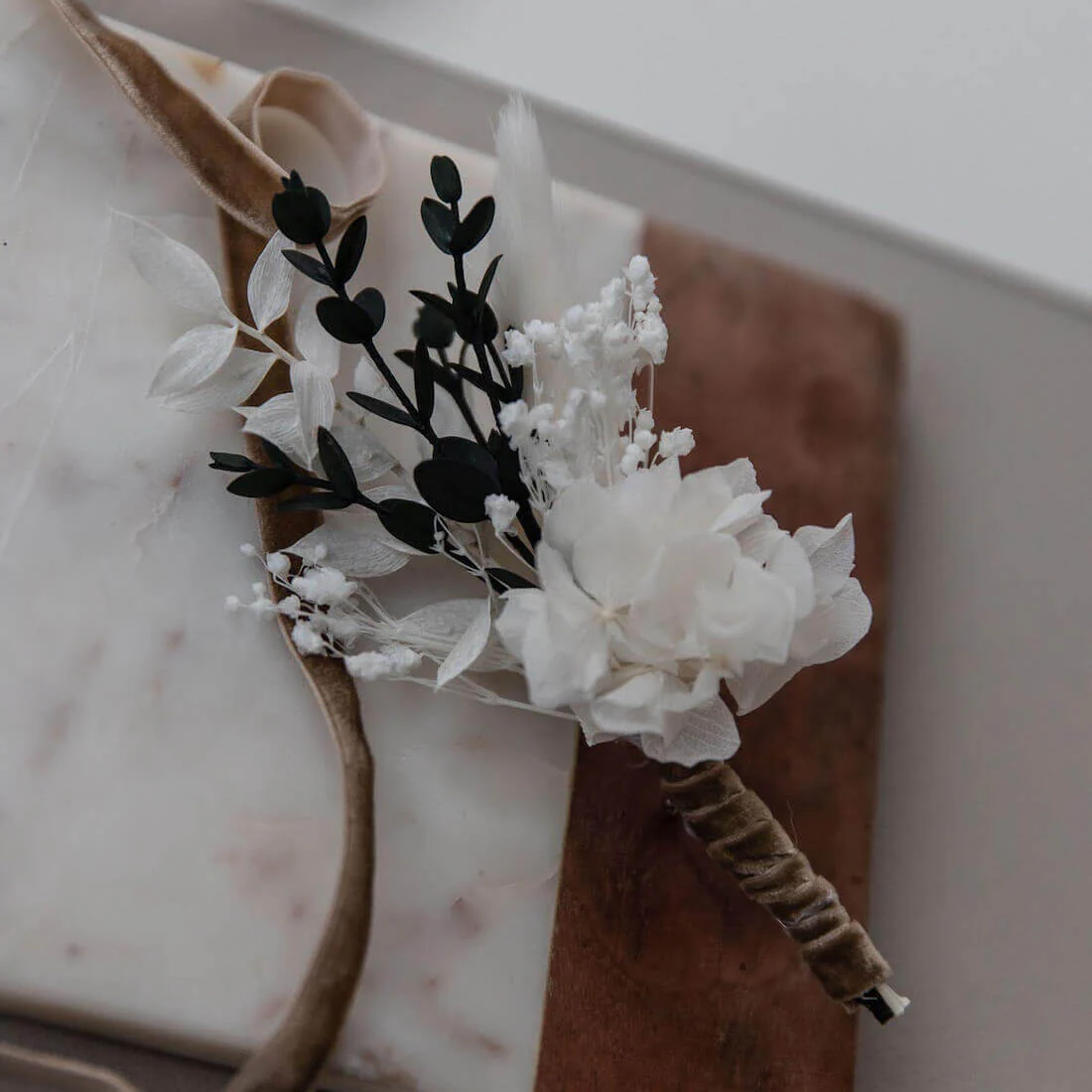 Anstecker Trockenblumen Eukalyptus Bräutigam I Trauzeuge