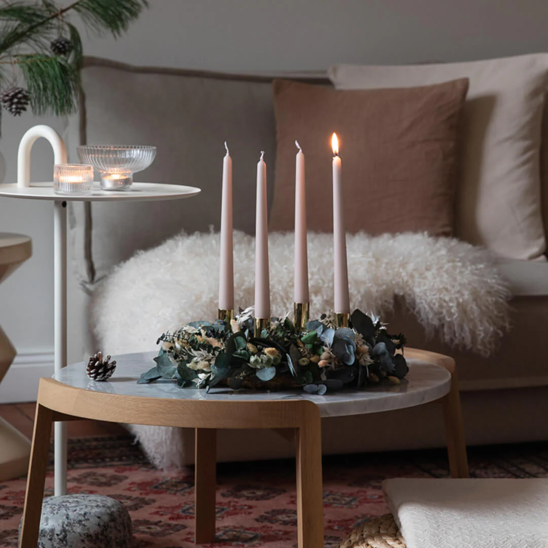 Adventskranz Trockenblumen 