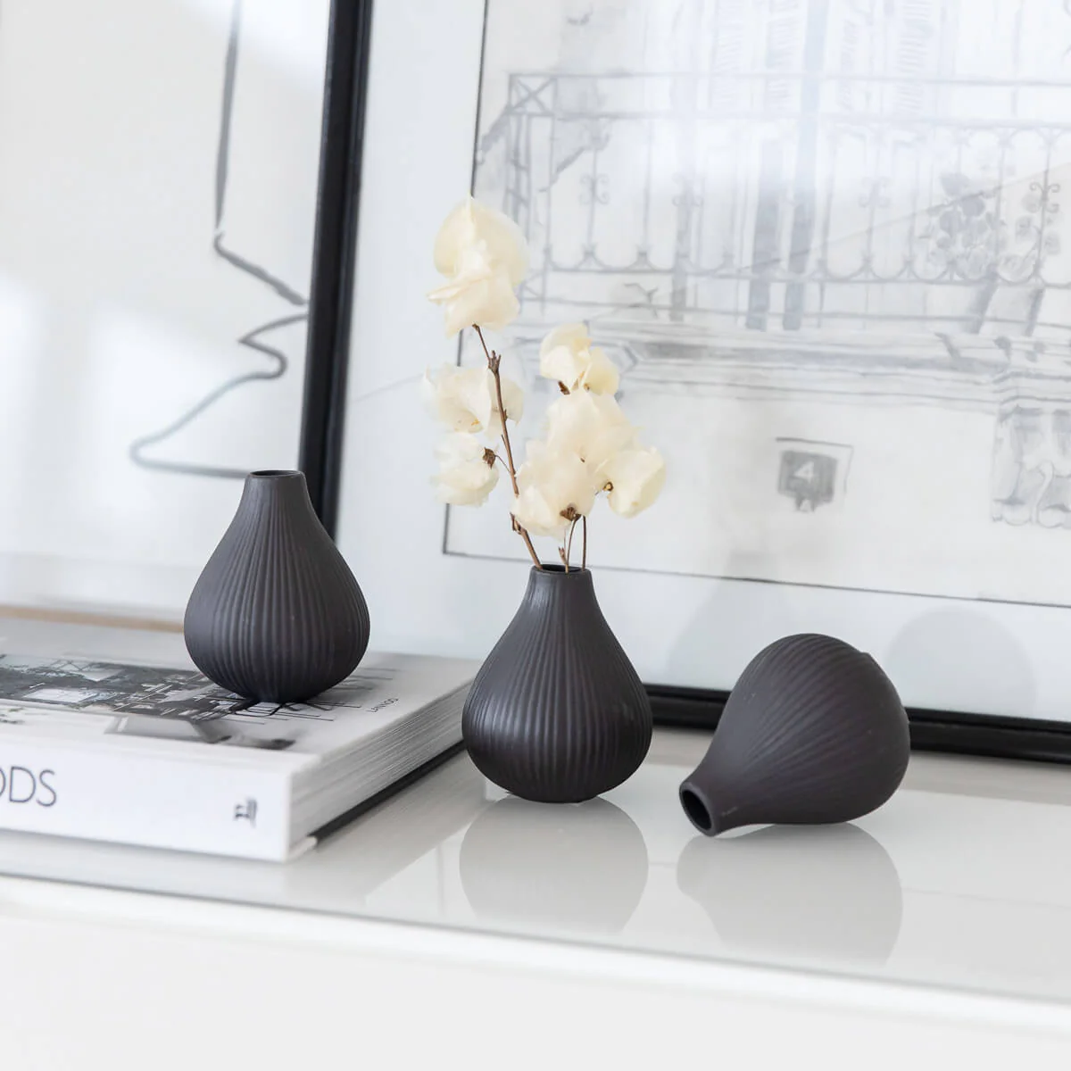 Ekenäs - Kleine Vase mit Rillen