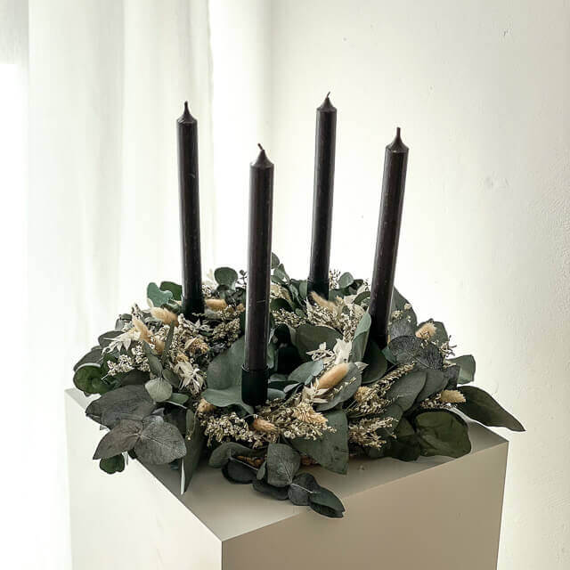 Adventskranz Trockenblumen 