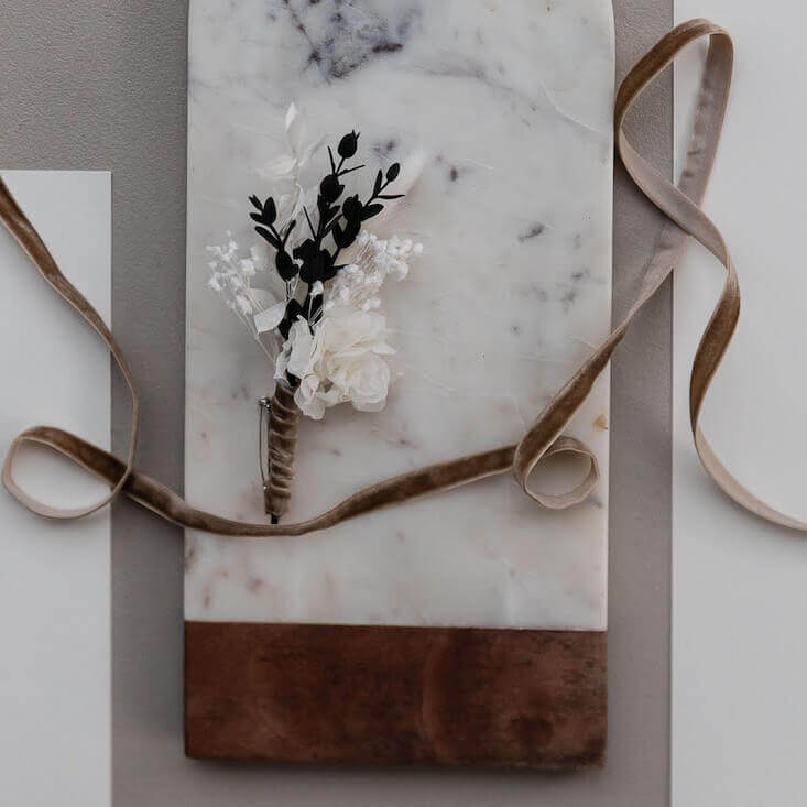 Anstecker Trockenblumen Eukalyptus Bräutigam I Trauzeuge