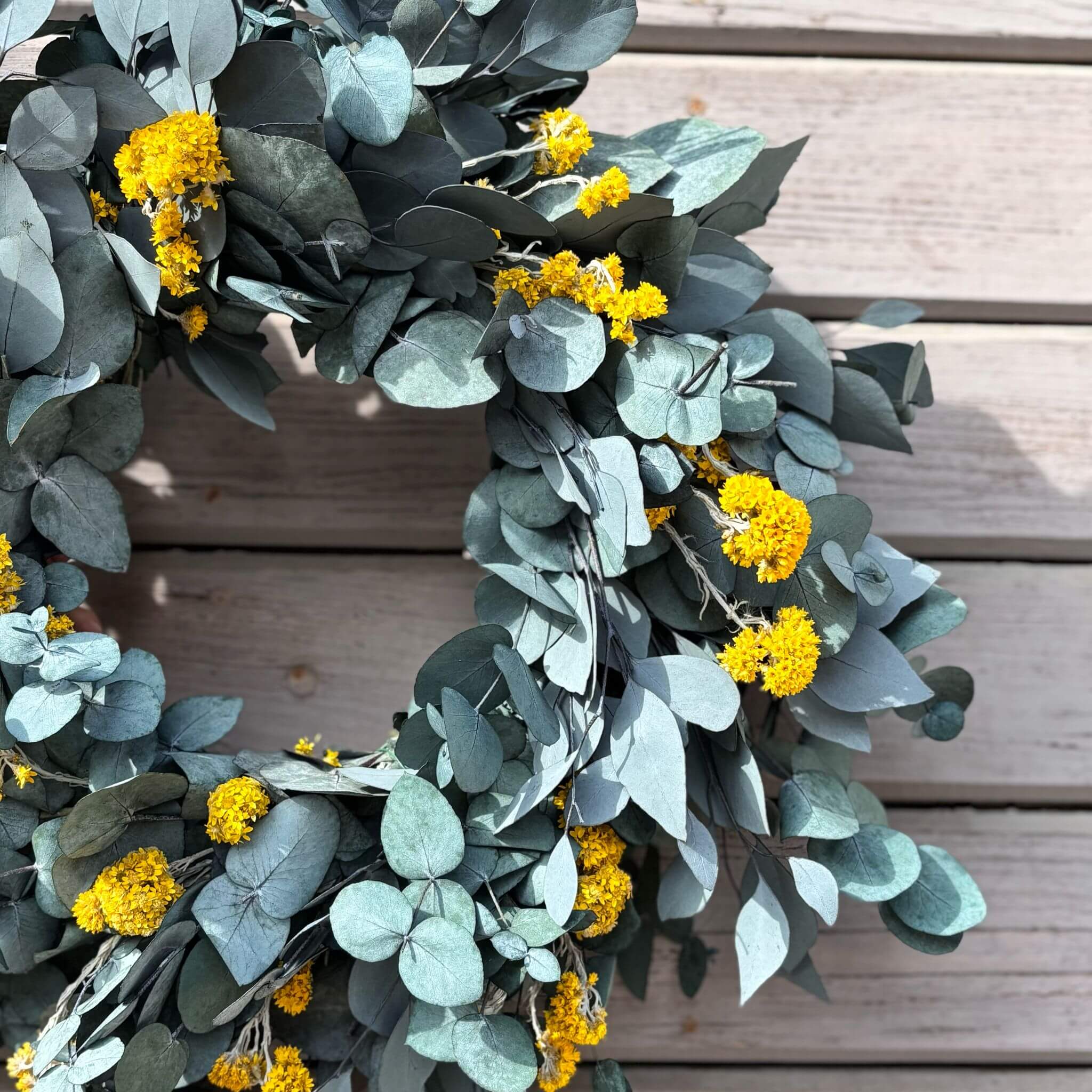 XL Kranz Trockenblumen Eukalyptus glow