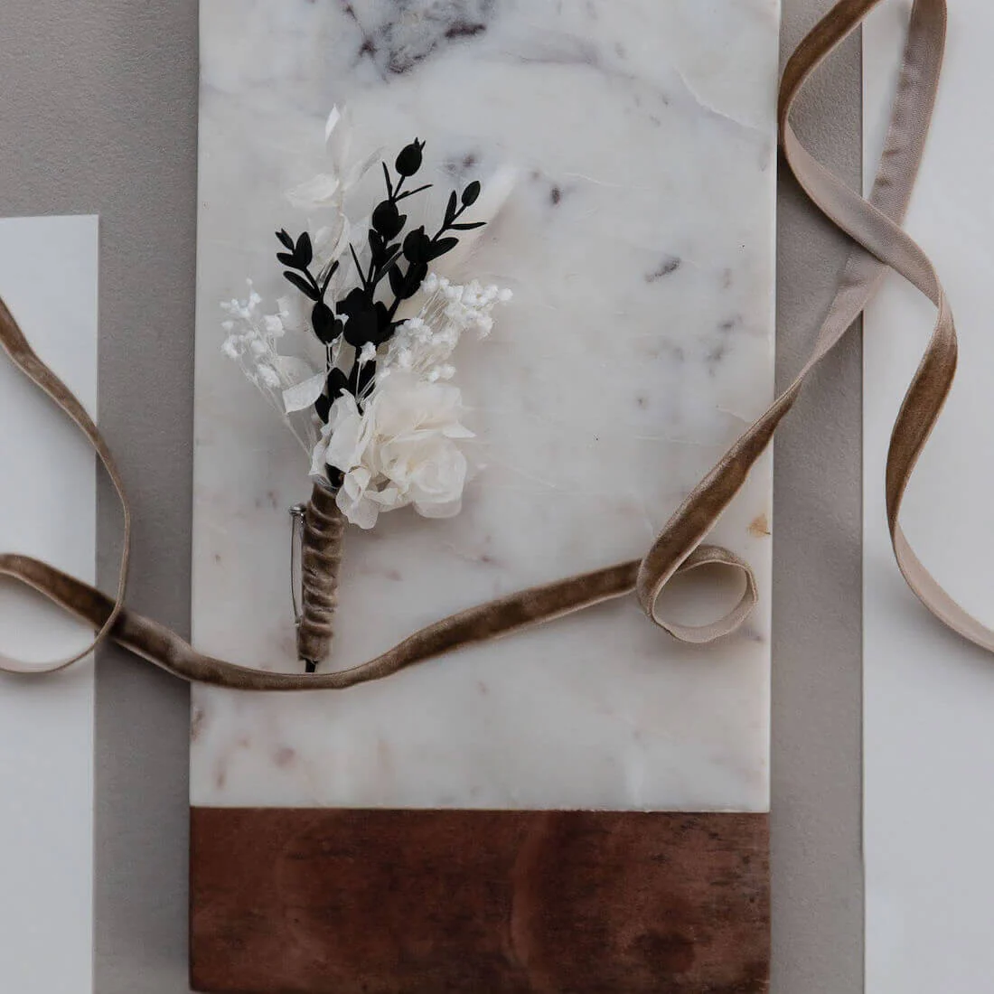 Anstecker Trockenblumen Eukalyptus Bräutigam I Trauzeuge