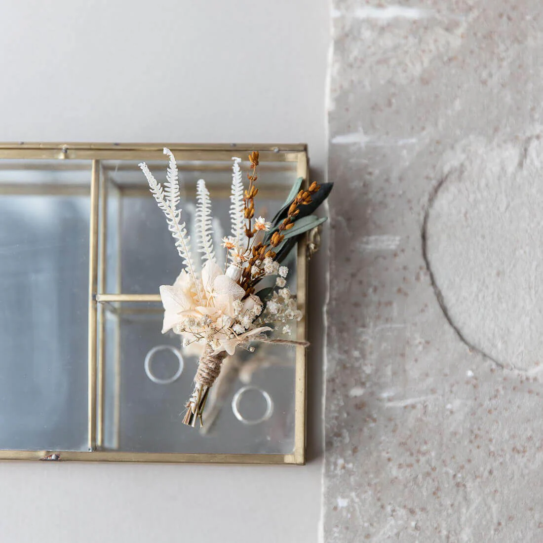 Anstecker Bräutigam I Trauzeuge I Trockenblumen Olivenzweige Lavendel