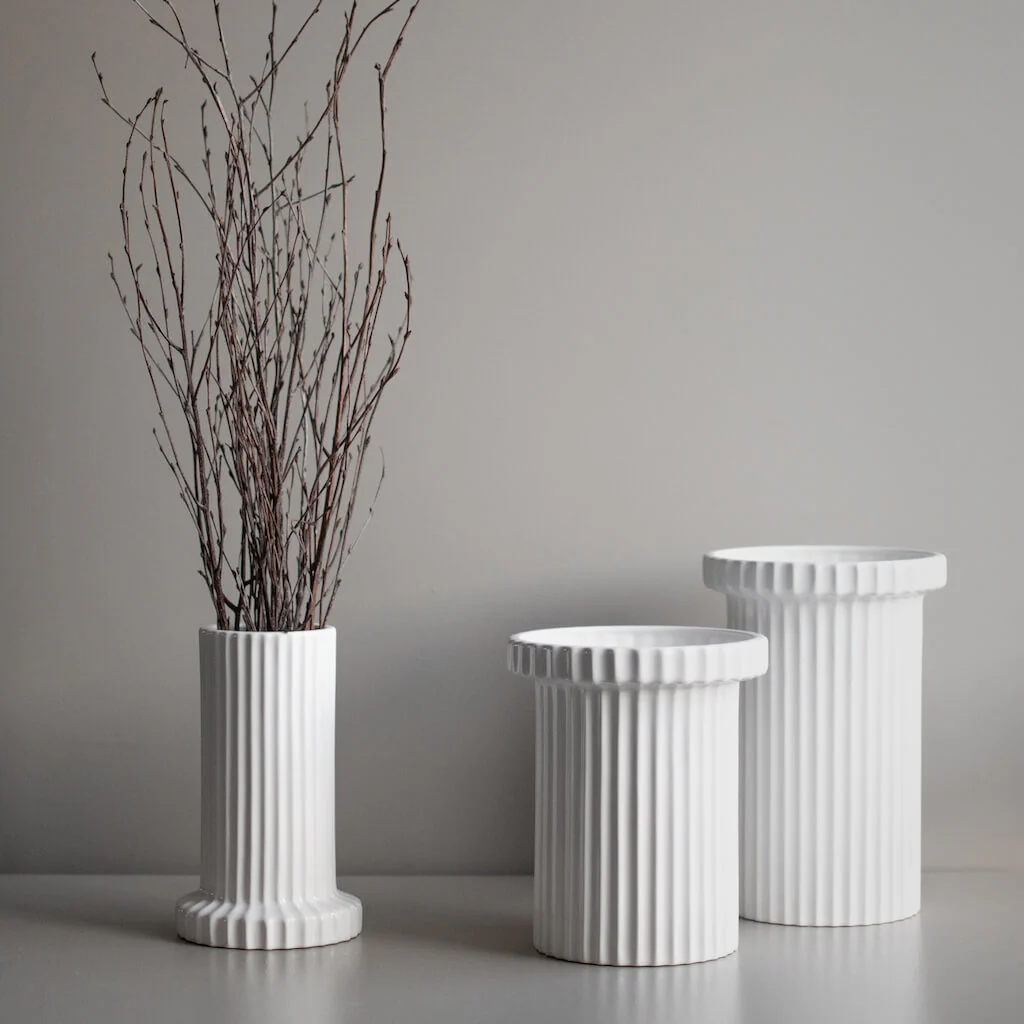 dbkd Vase Stripe Säule mit Rillen