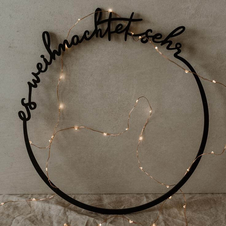 Eulenschnitt Holzkranz 