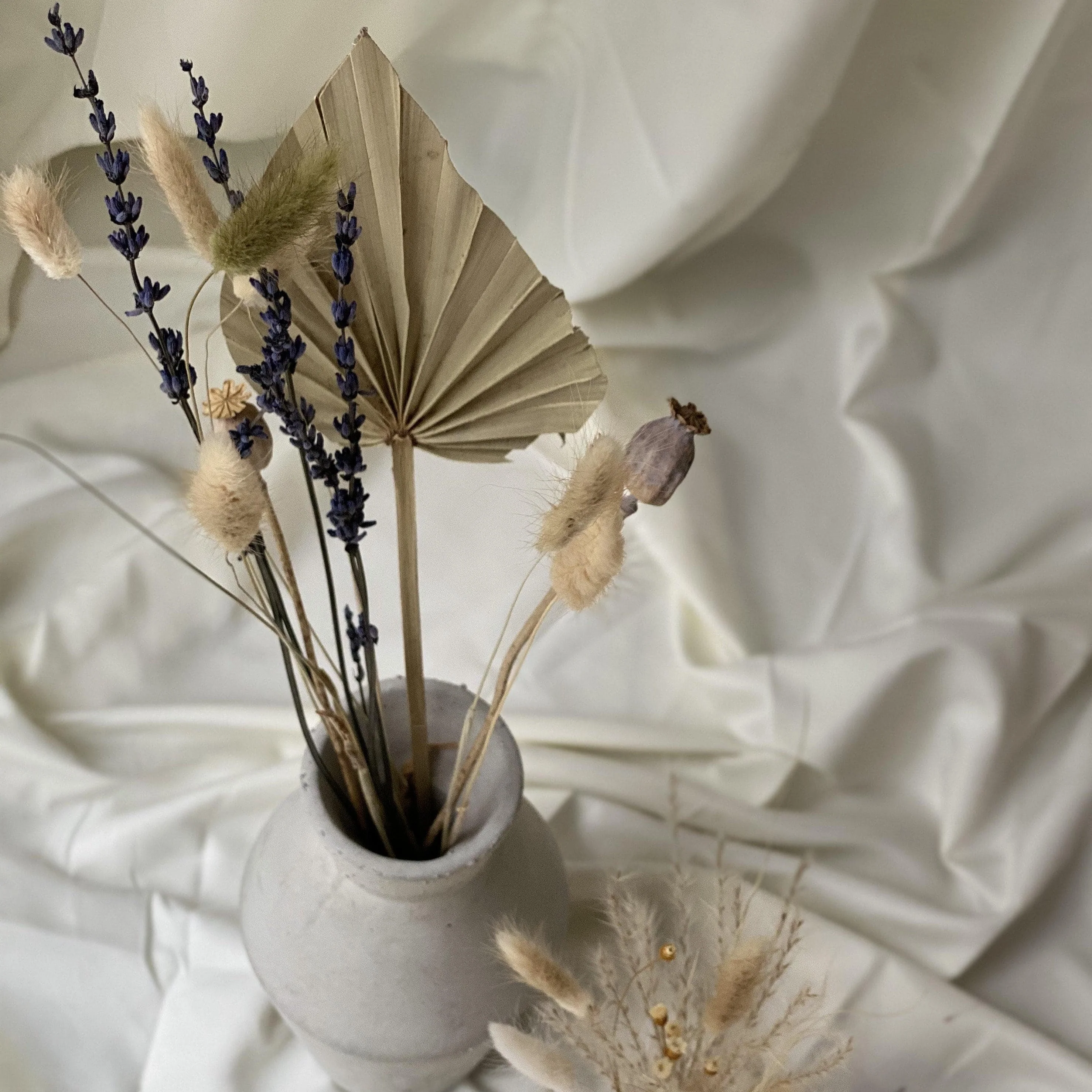 Trockenblumenstrauß Palmwedel