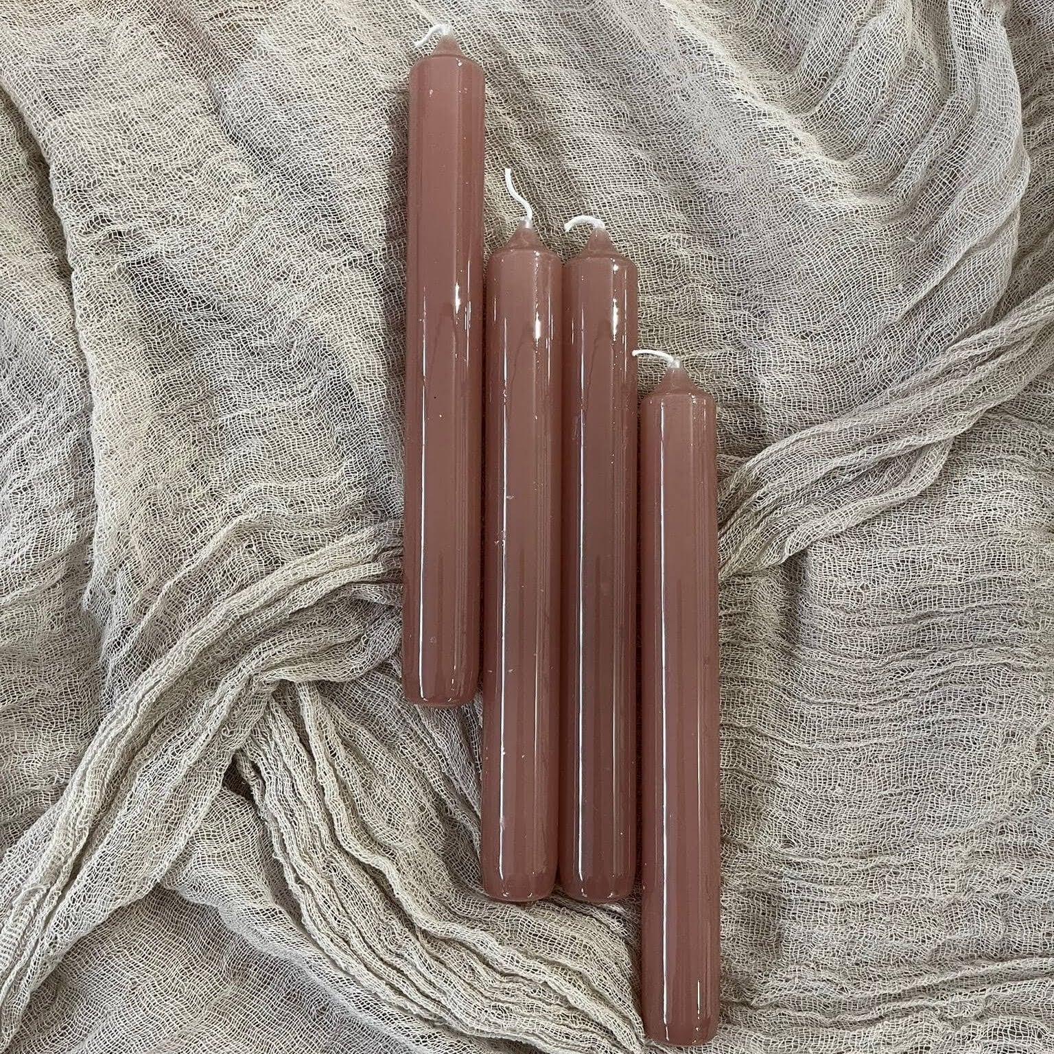 Stabkerzen „Hochglanz“ (4 Stück, 2,1 cm x 19 cm)