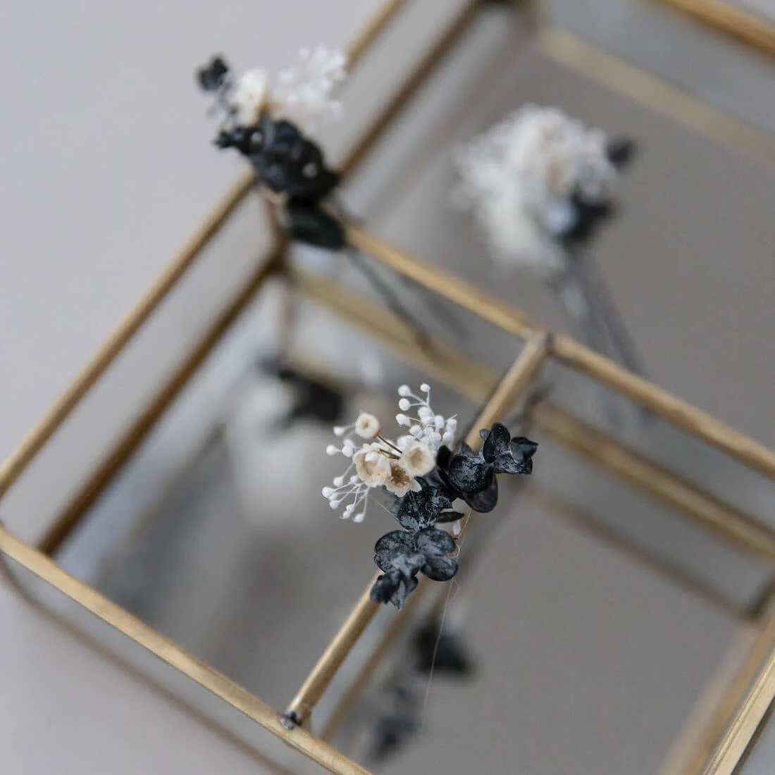 Haarnadel Trockenblumen Bohemian