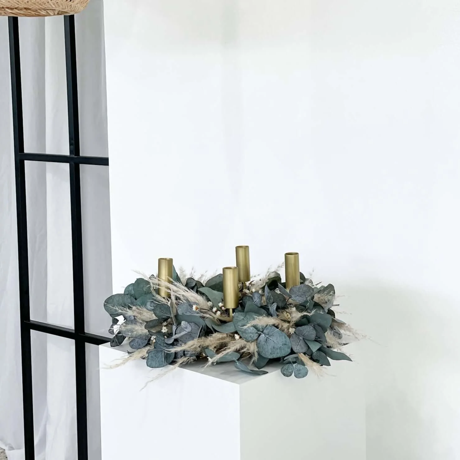 Adventskranz Trockenblumen 