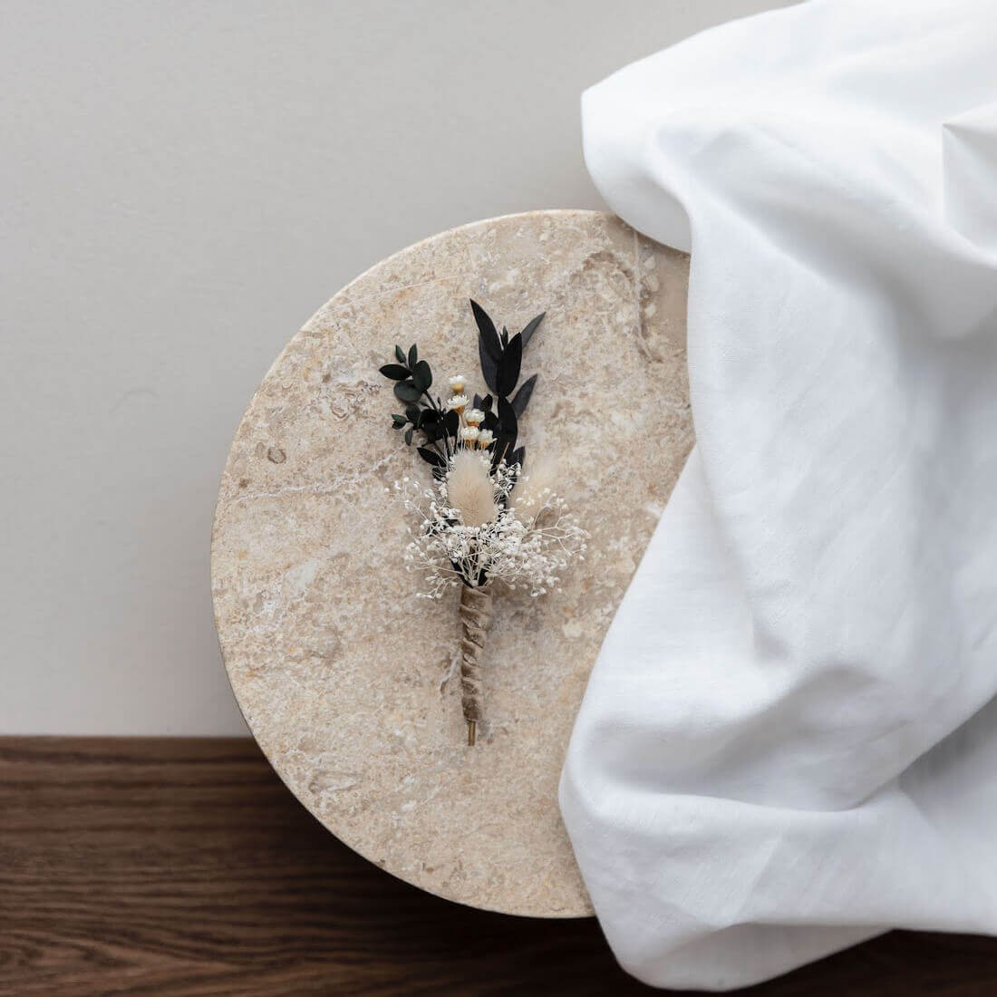 Anstecker Trockenblumen Eukalyptus Bräutigam I Trauzeuge