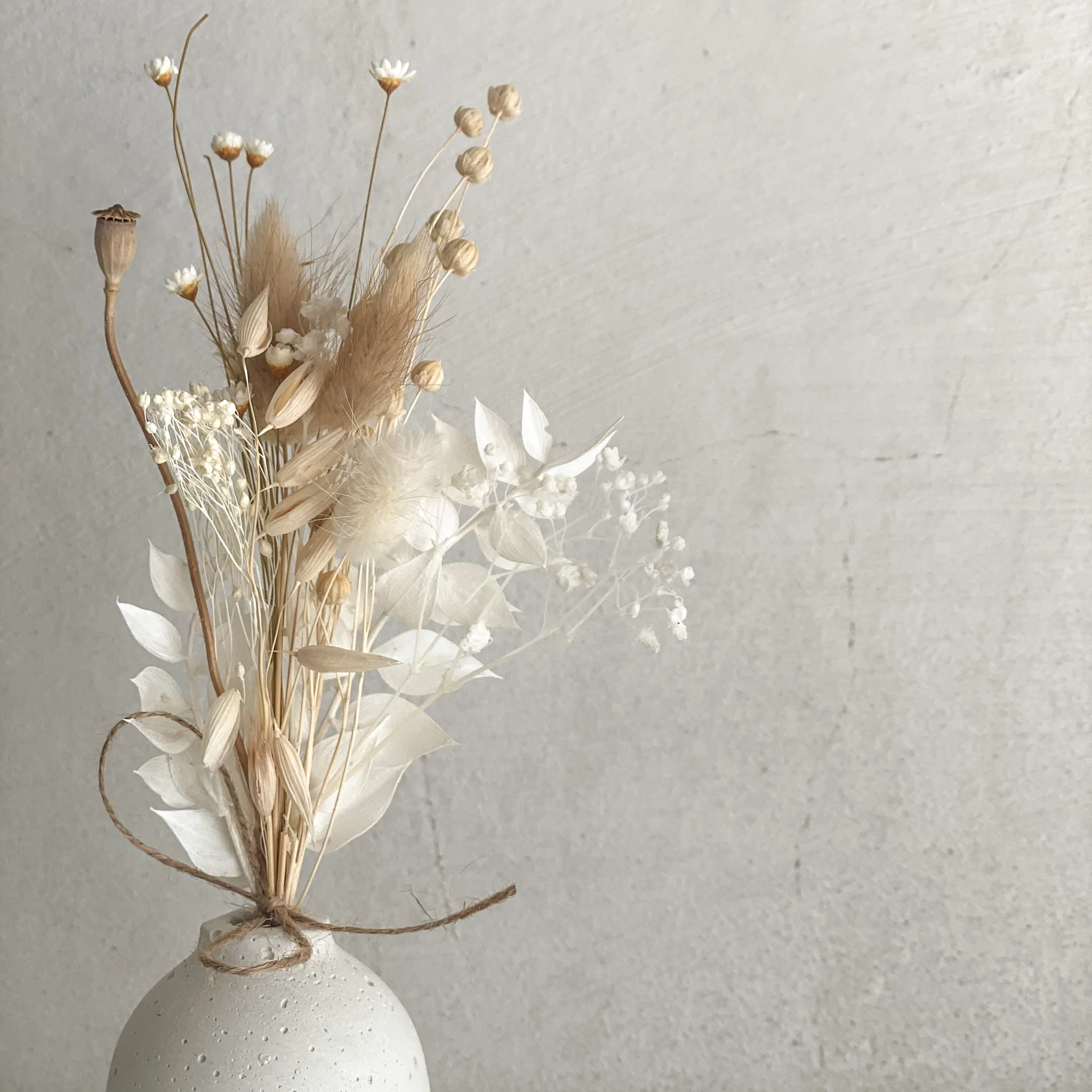 2x Trockenblumenständer gepunktet inkl. Trockenblumen