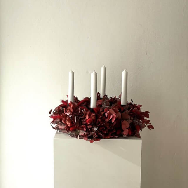 Adventskranz Trockenblumen 