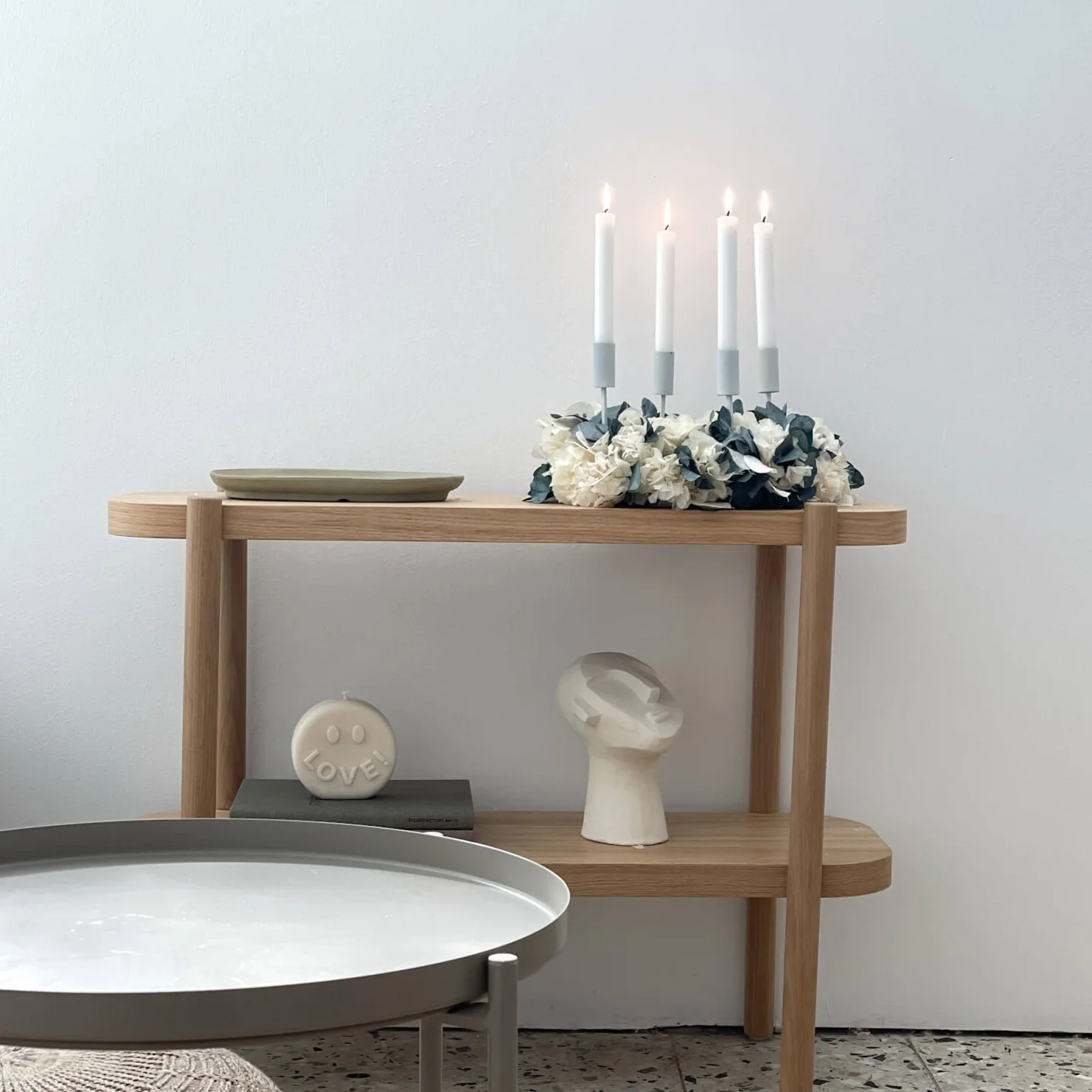 Adventskranz Trockenblumen 