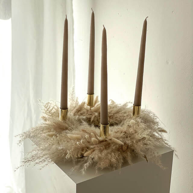 Adventskranz Trockenblumen 