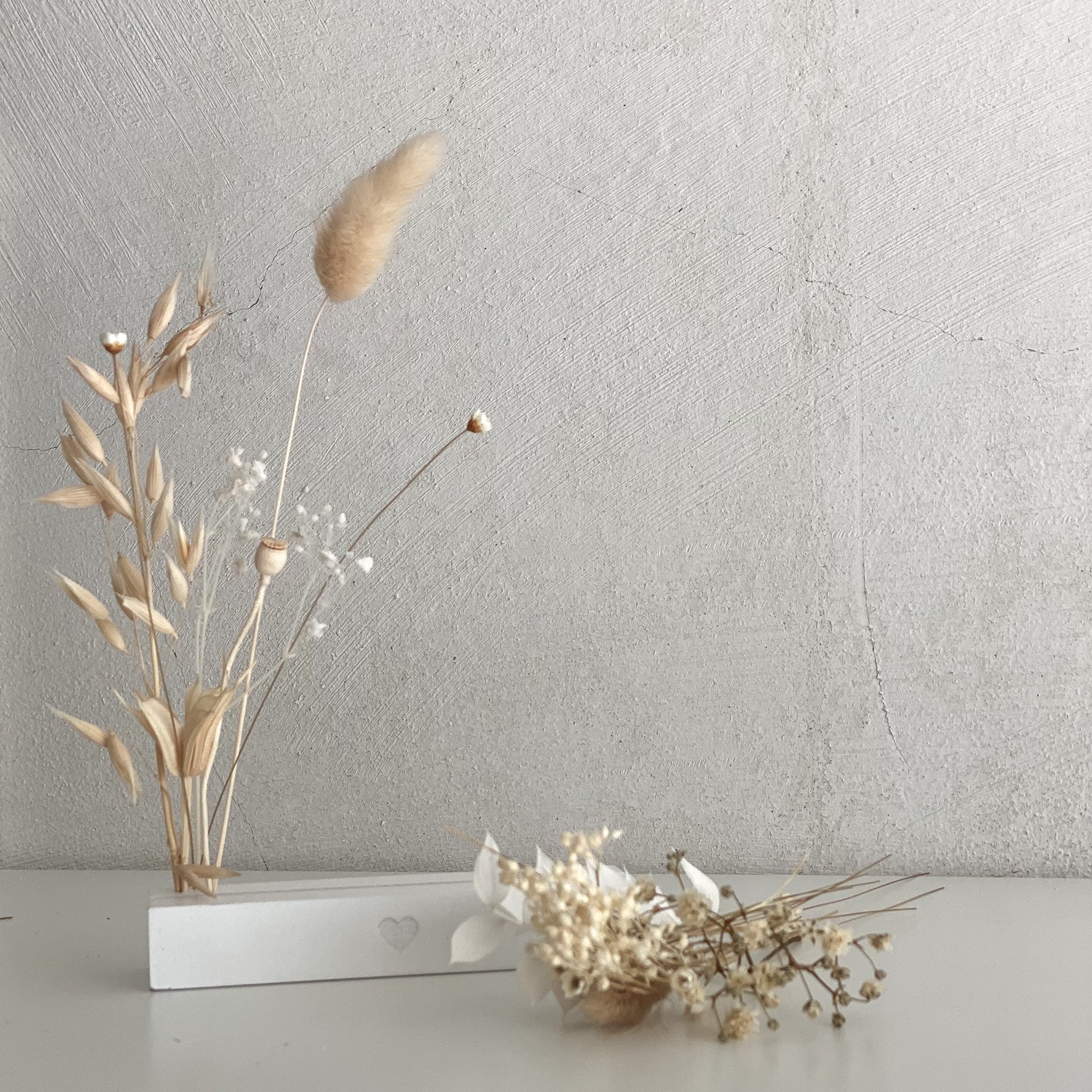 2x Trockenblumenständer gepunktet inkl. Trockenblumen