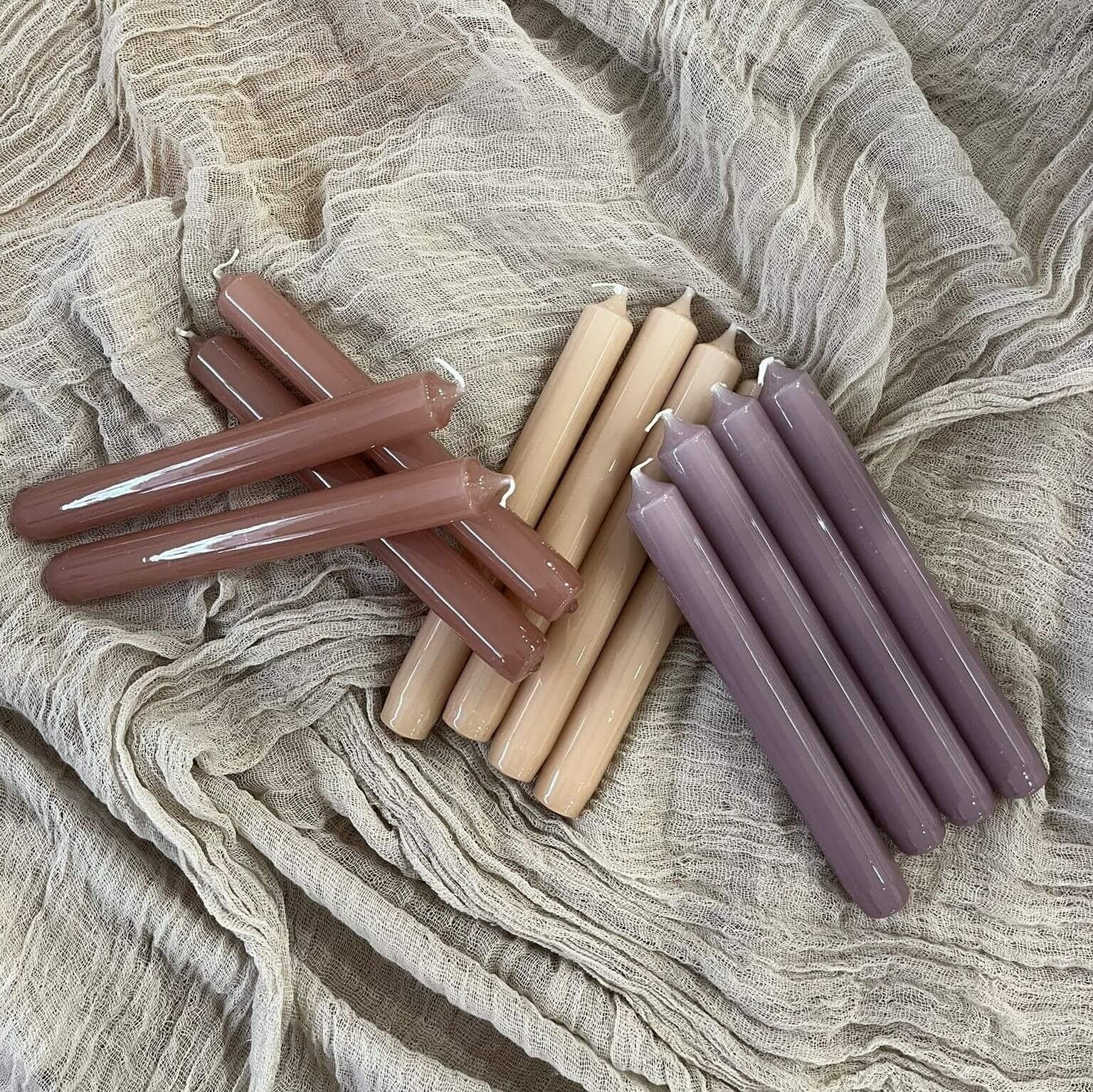 Stabkerzen „Hochglanz“ (4 Stück, 2,1 cm x 19 cm)