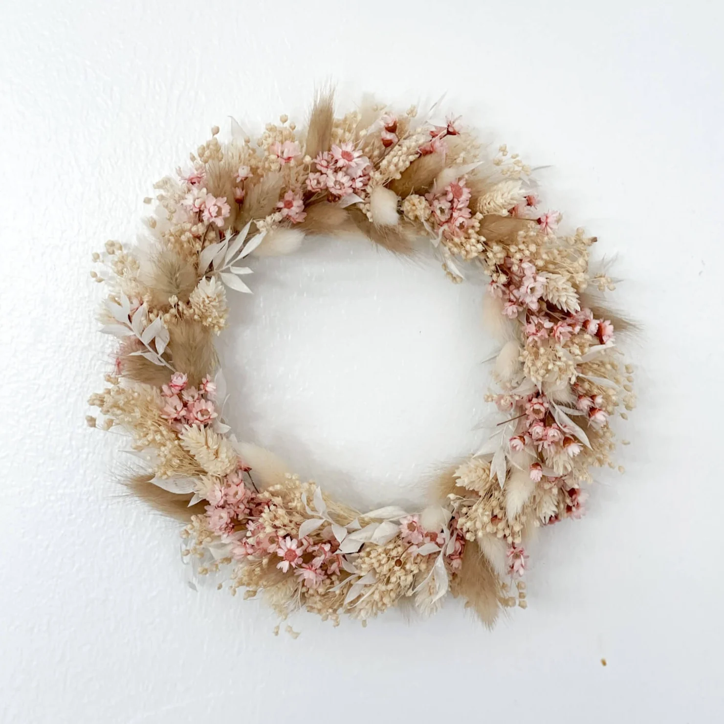 Adventskranz Trockenblumen für Kerzentablett