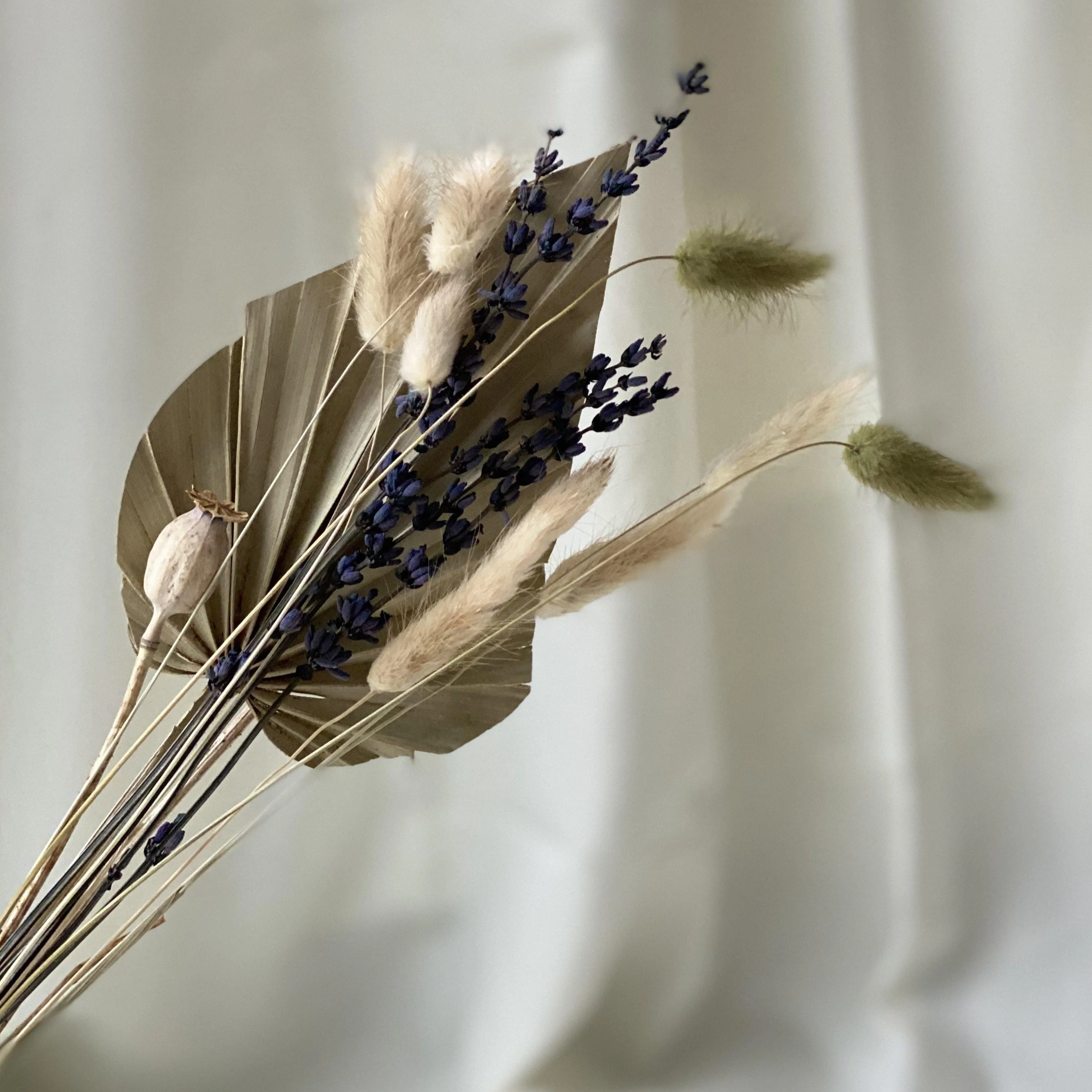 Trockenblumenstrauß Palmwedel