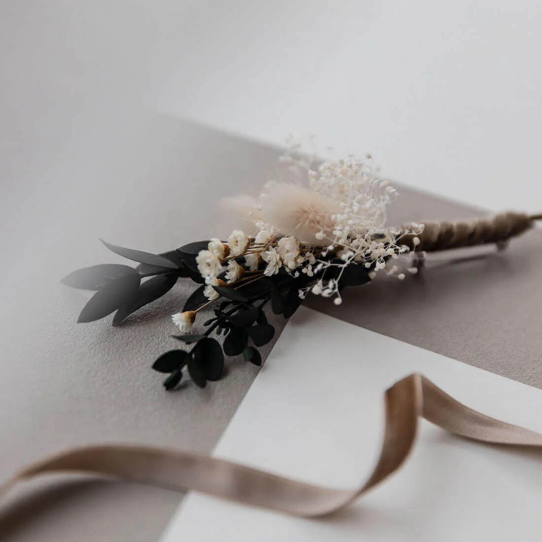 Anstecker Trockenblumen Eukalyptus Bräutigam I Trauzeuge