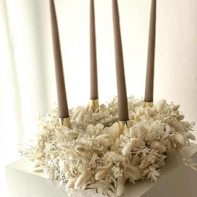 Adventskranz Trockenblumen 