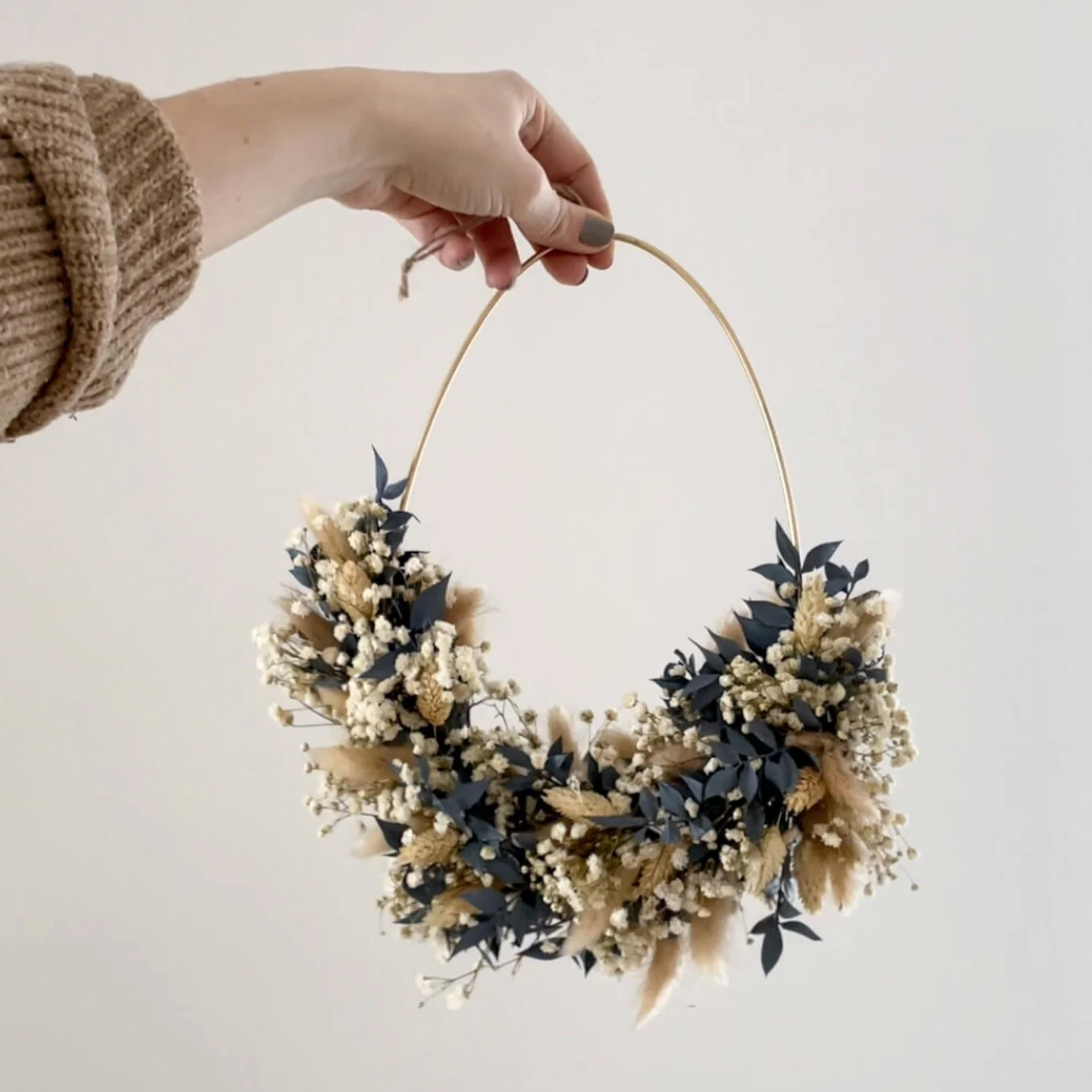 Trockenblumenkranz Osterei