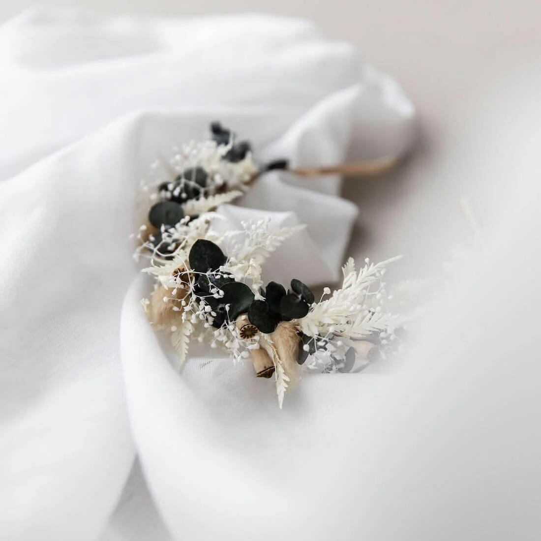 Haarreif Trockenblumen Boho