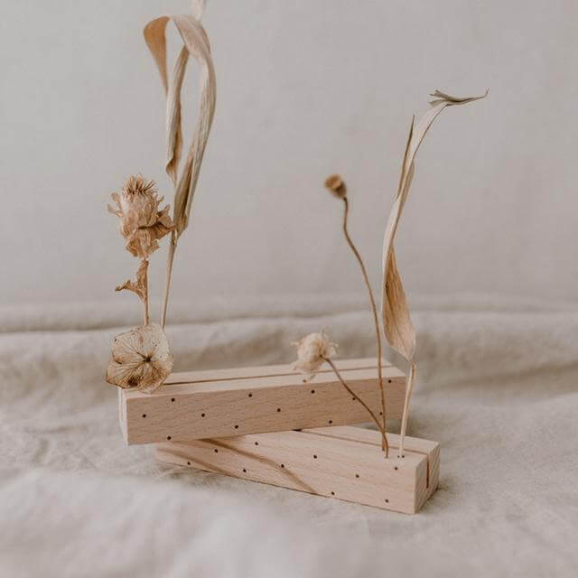 2x Trockenblumenständer gepunktet inkl. Trockenblumen