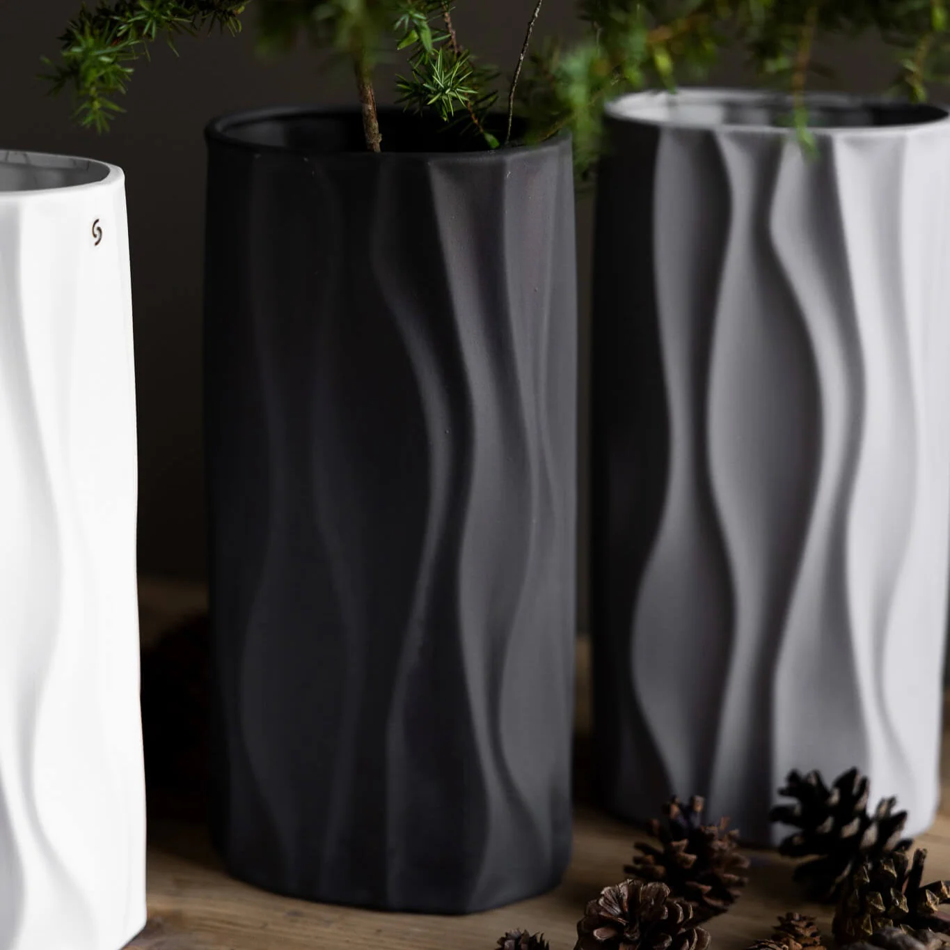 Vase Enviken- extravagante, ovale Vase in optimaler Größe