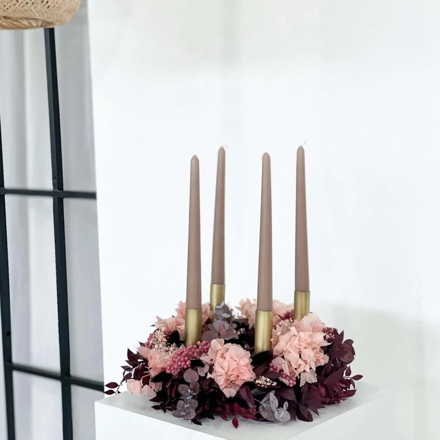 Adventskranz Trockenblumen 