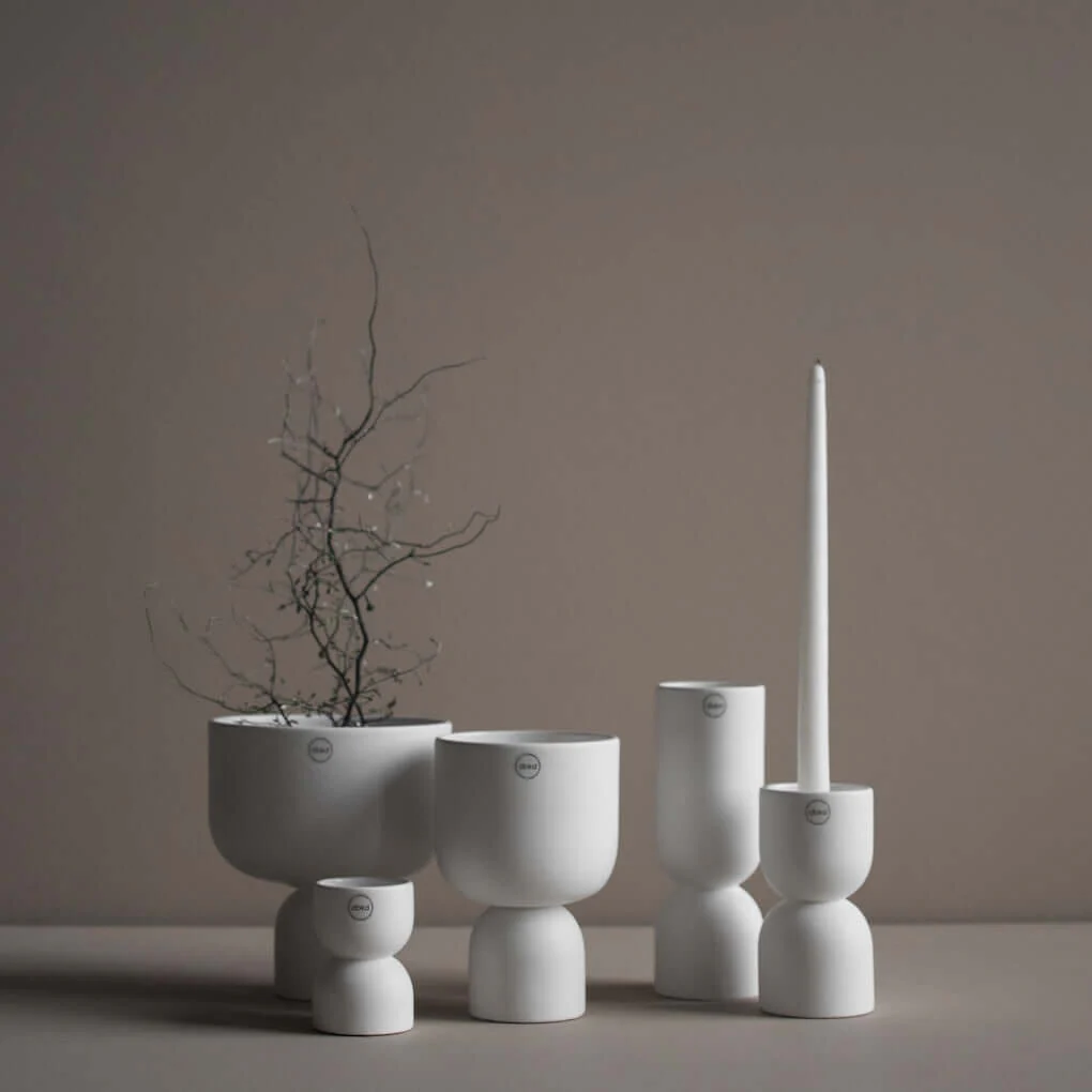 dbkd Post Vase Keramik weiß