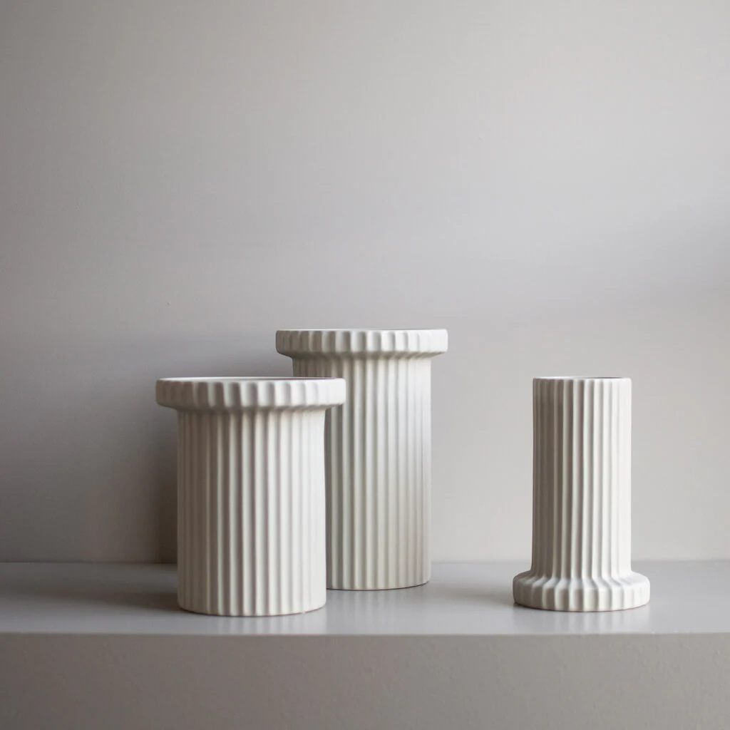 dbkd Vase Stripe Säule mit Rillen