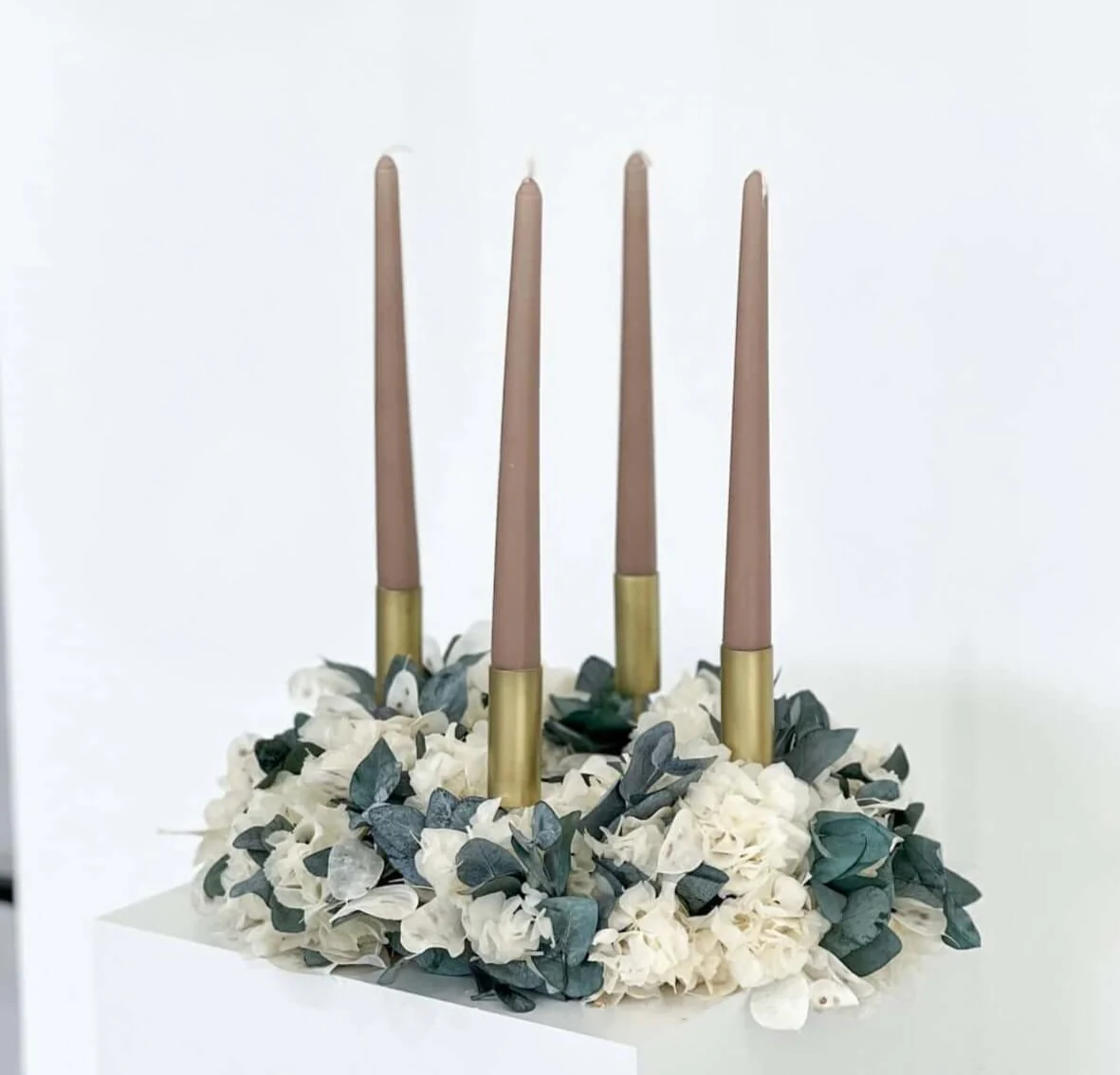 Adventskranz Trockenblumen 