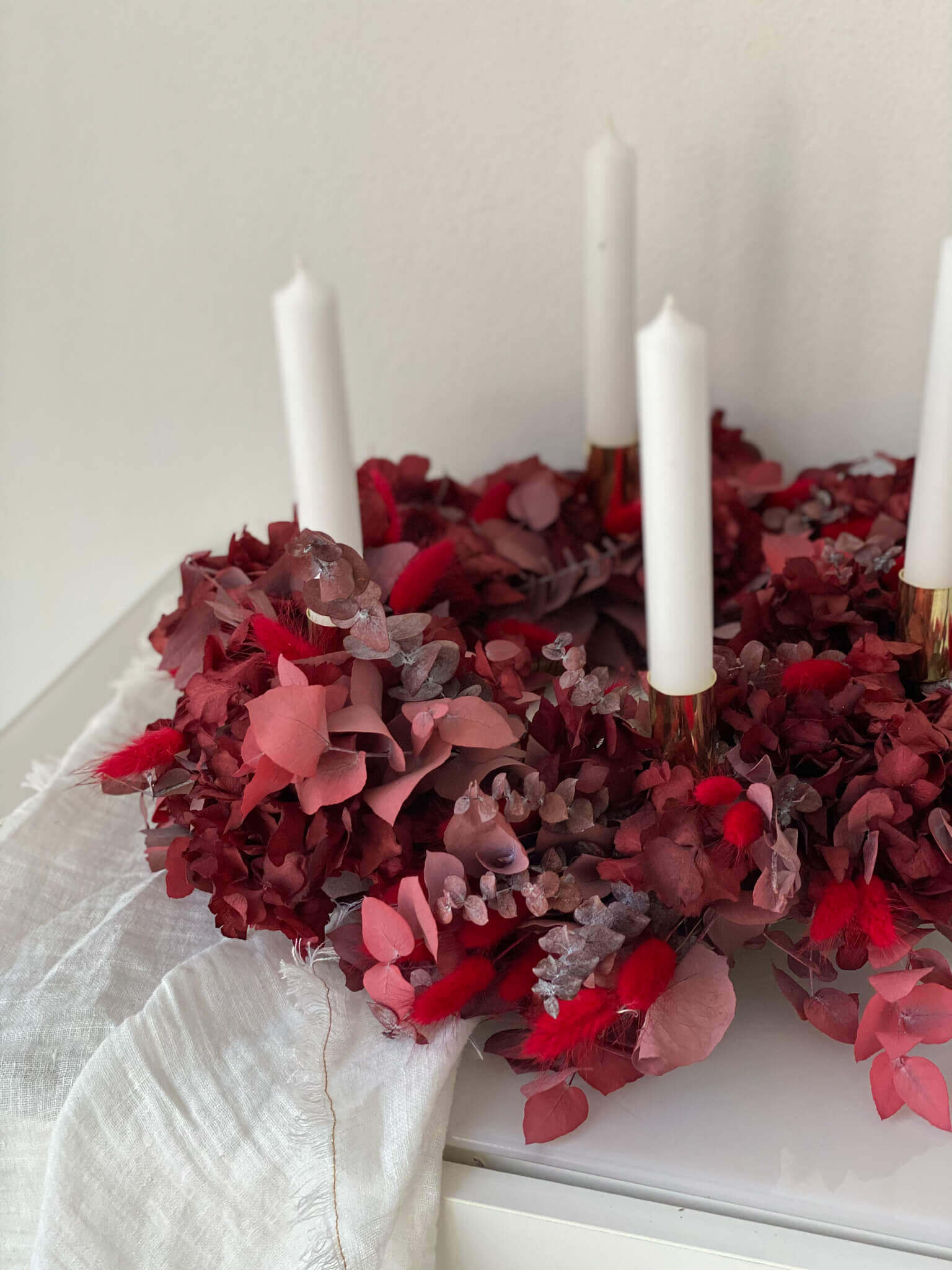 Adventskranz Trockenblumen 