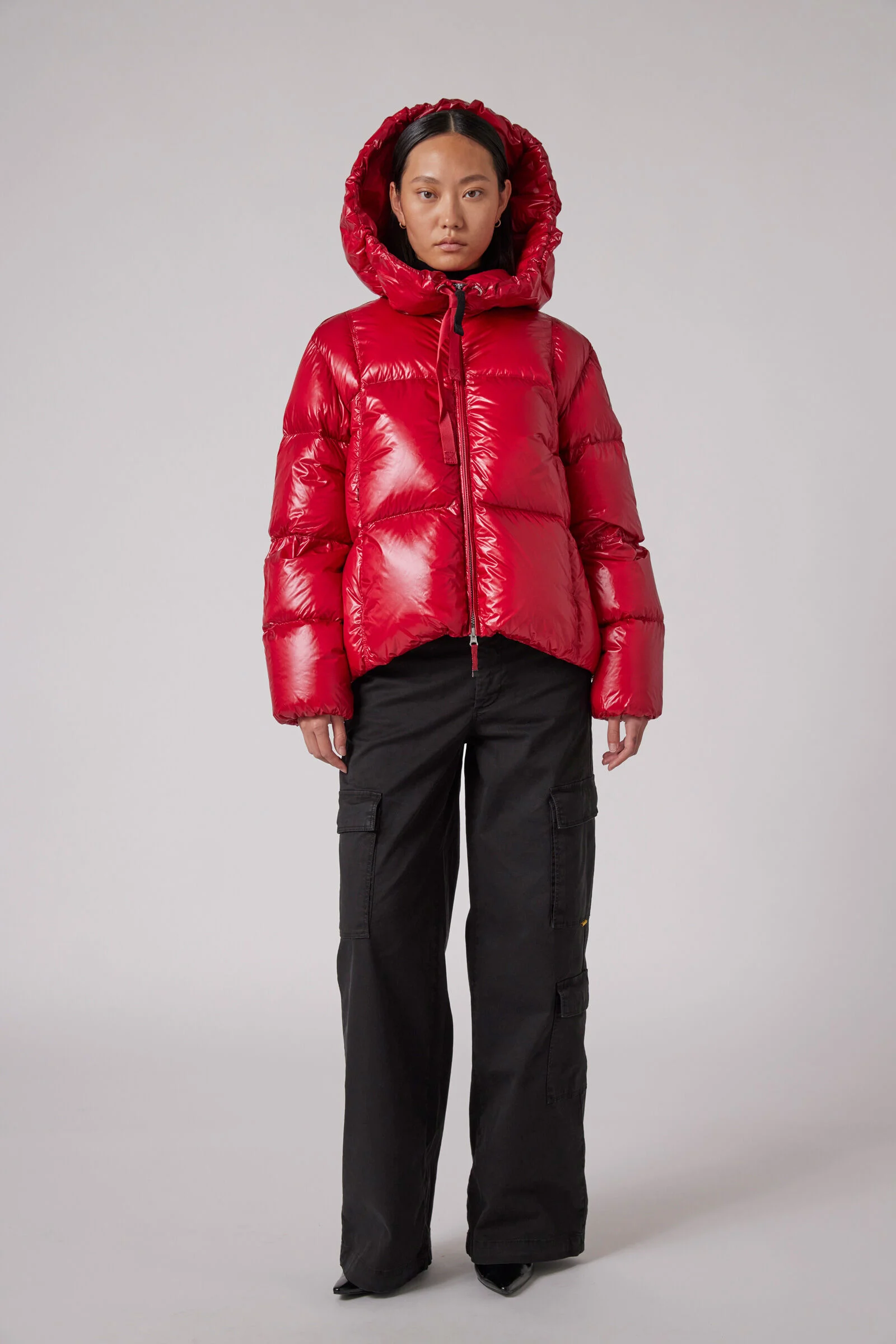 WATER FLOWER - HOODED DOWN JACKET