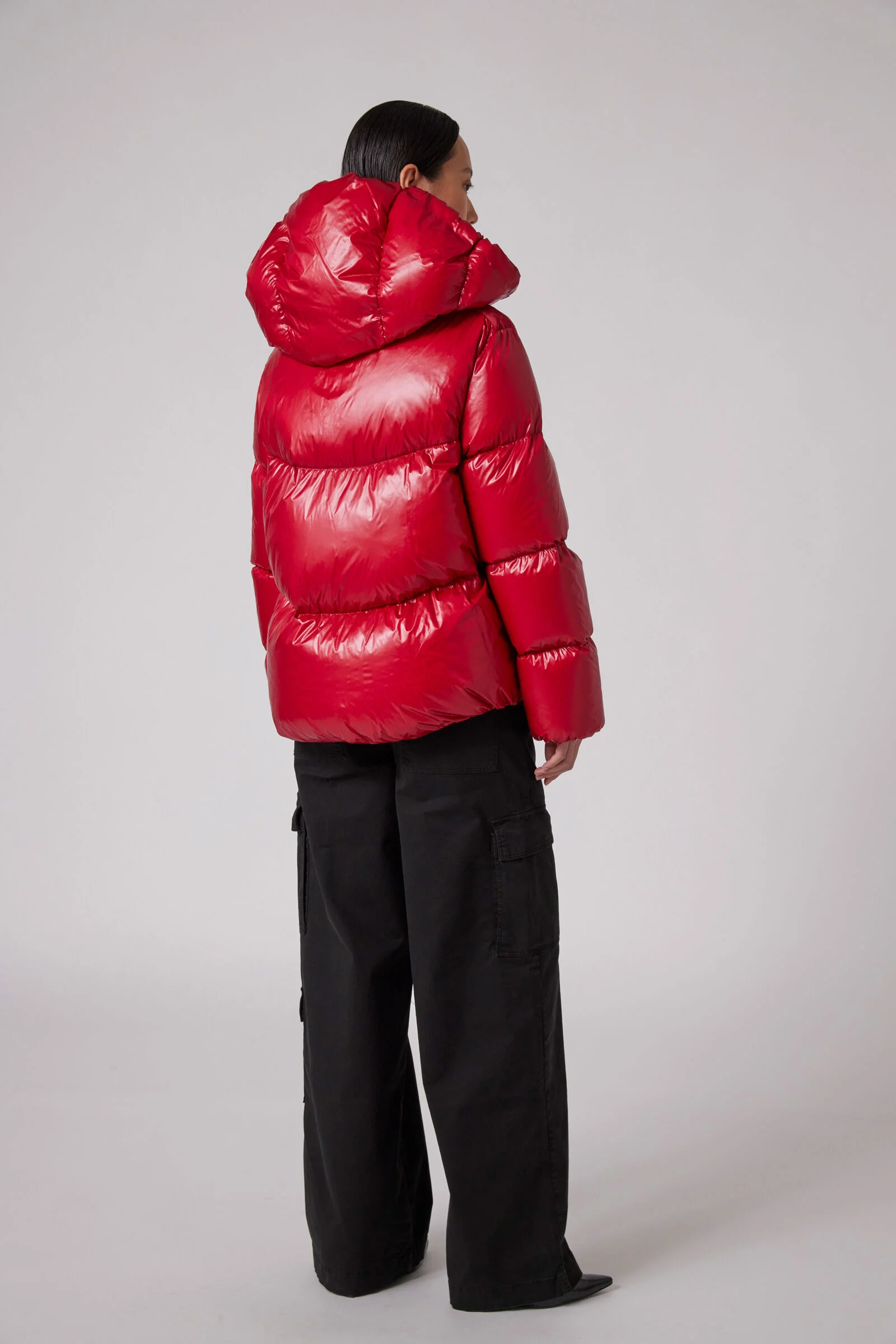 WATER FLOWER - HOODED DOWN JACKET