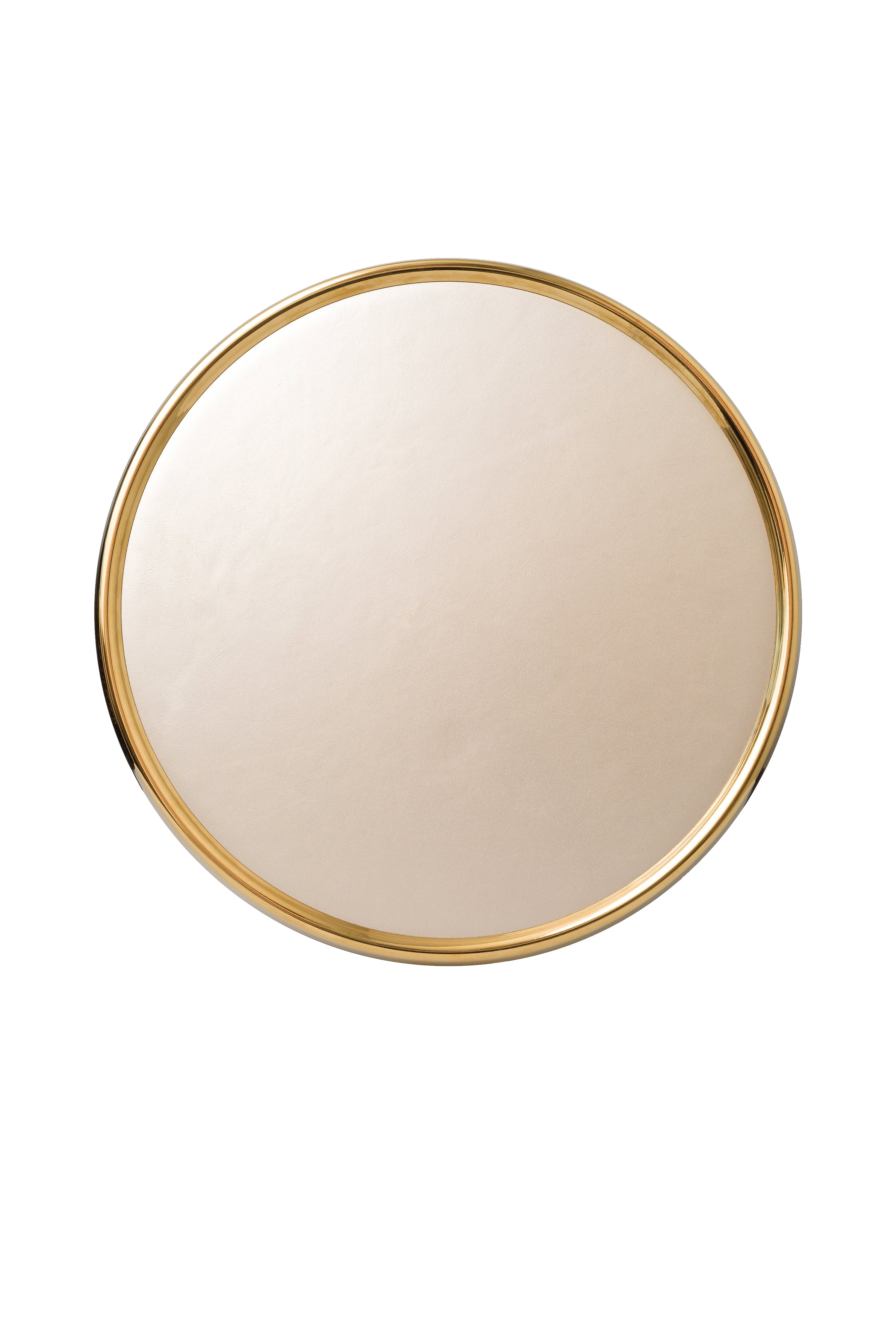 Dore Renk Deri Supla ve  Kahve Tepsisi