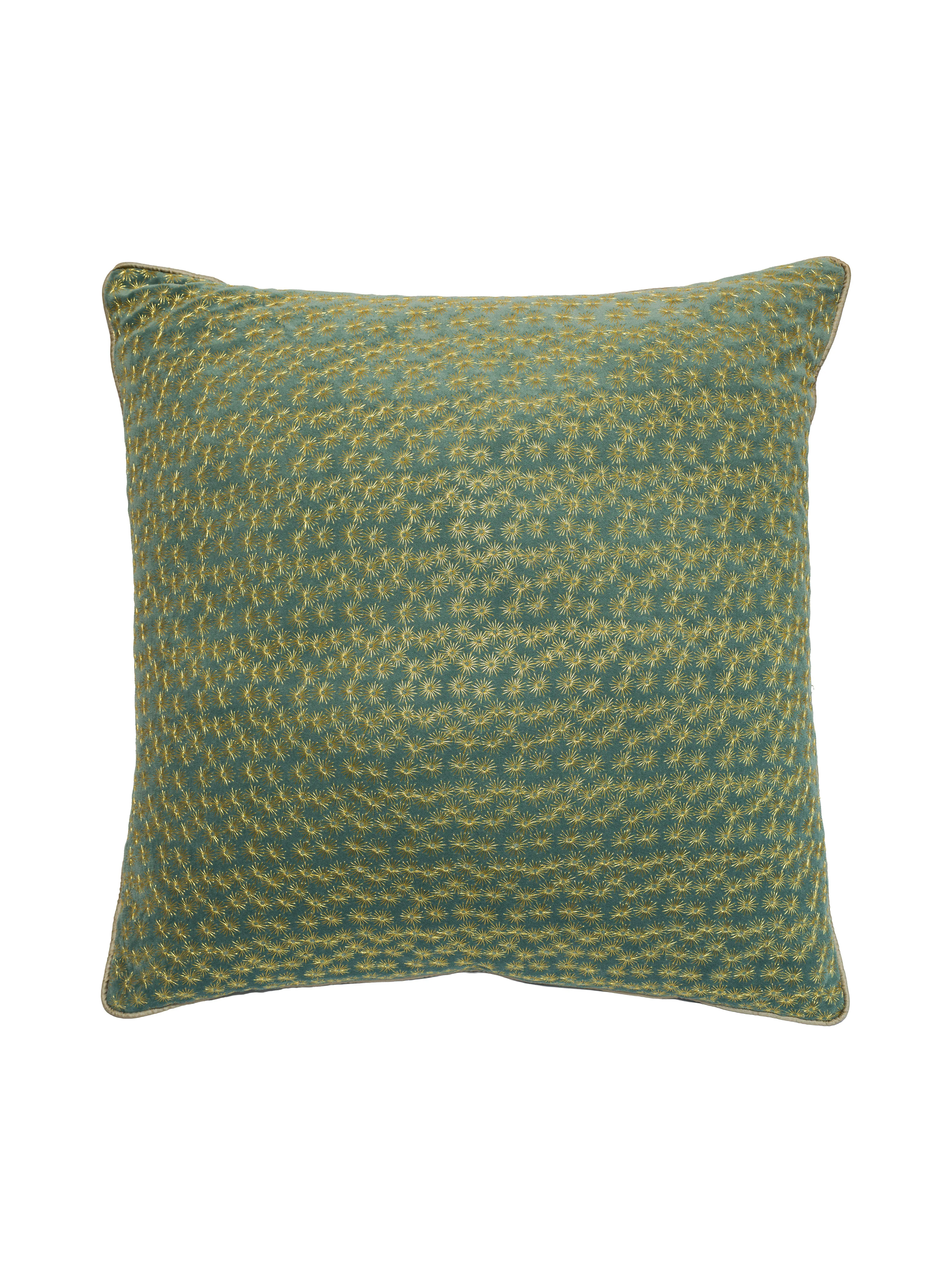 Papatya Desenli Gold Yastık