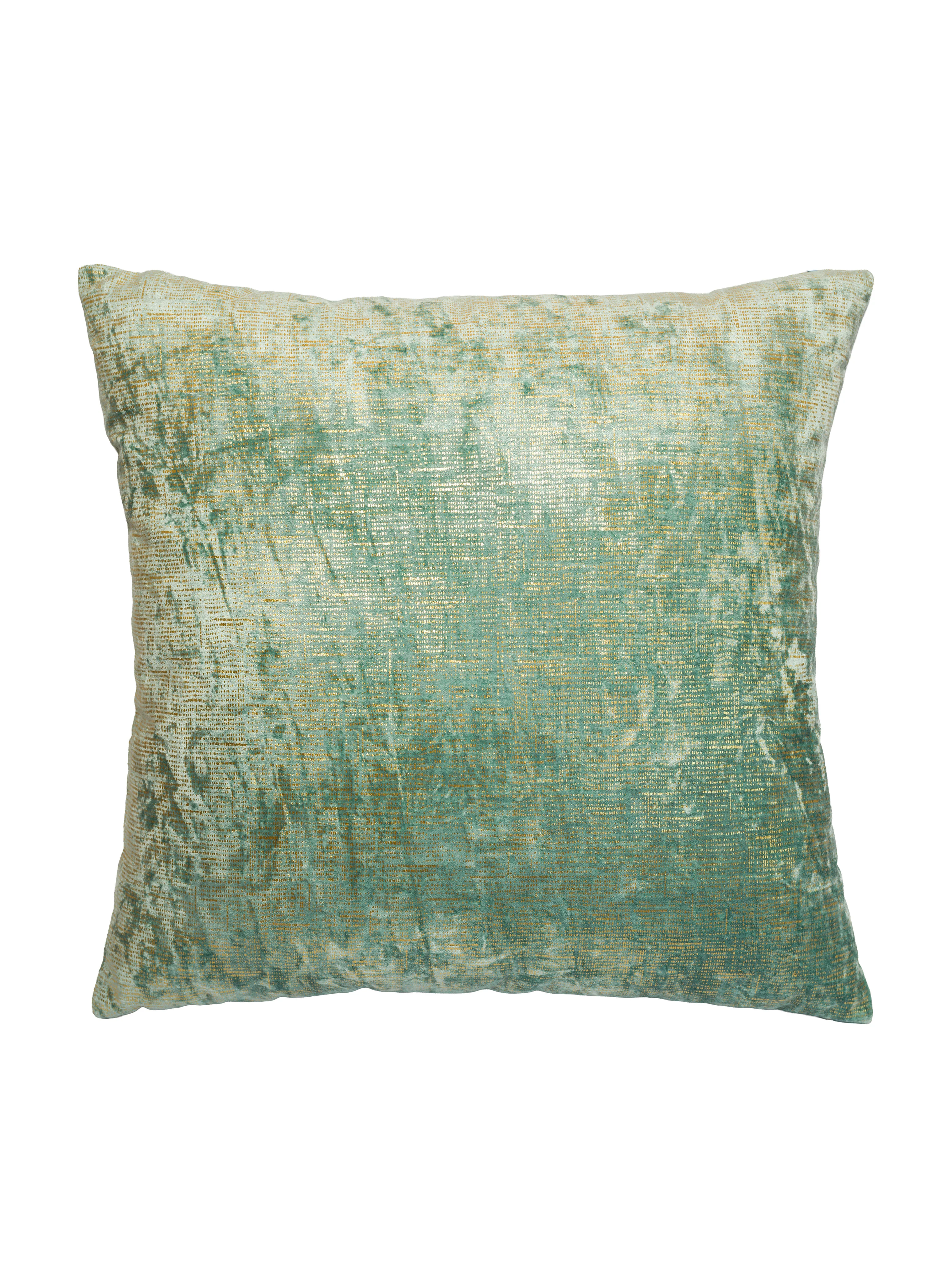 Gold Desenli Turkuaz Rengi Yastık