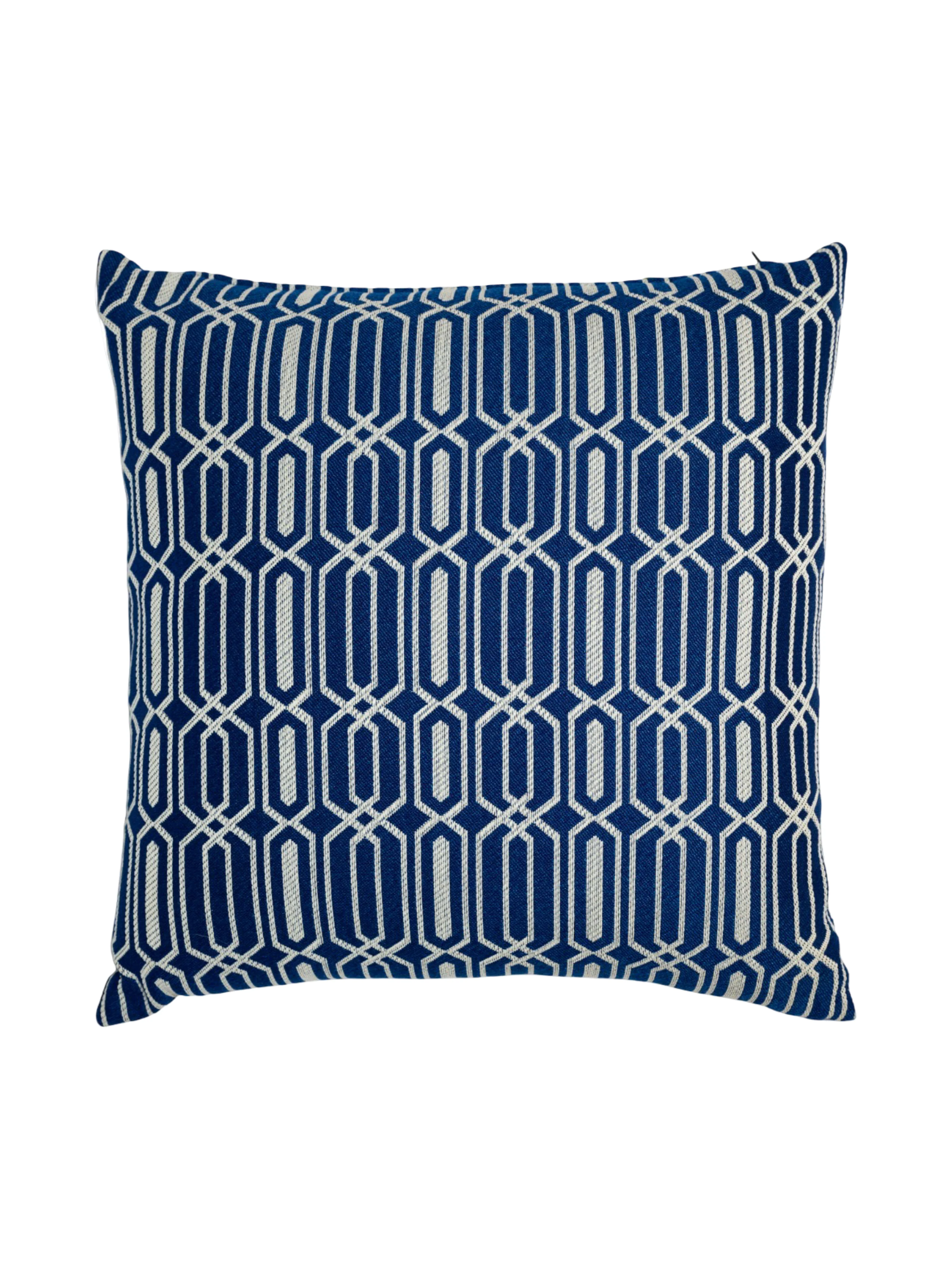 Mavi Geometrik Yastık