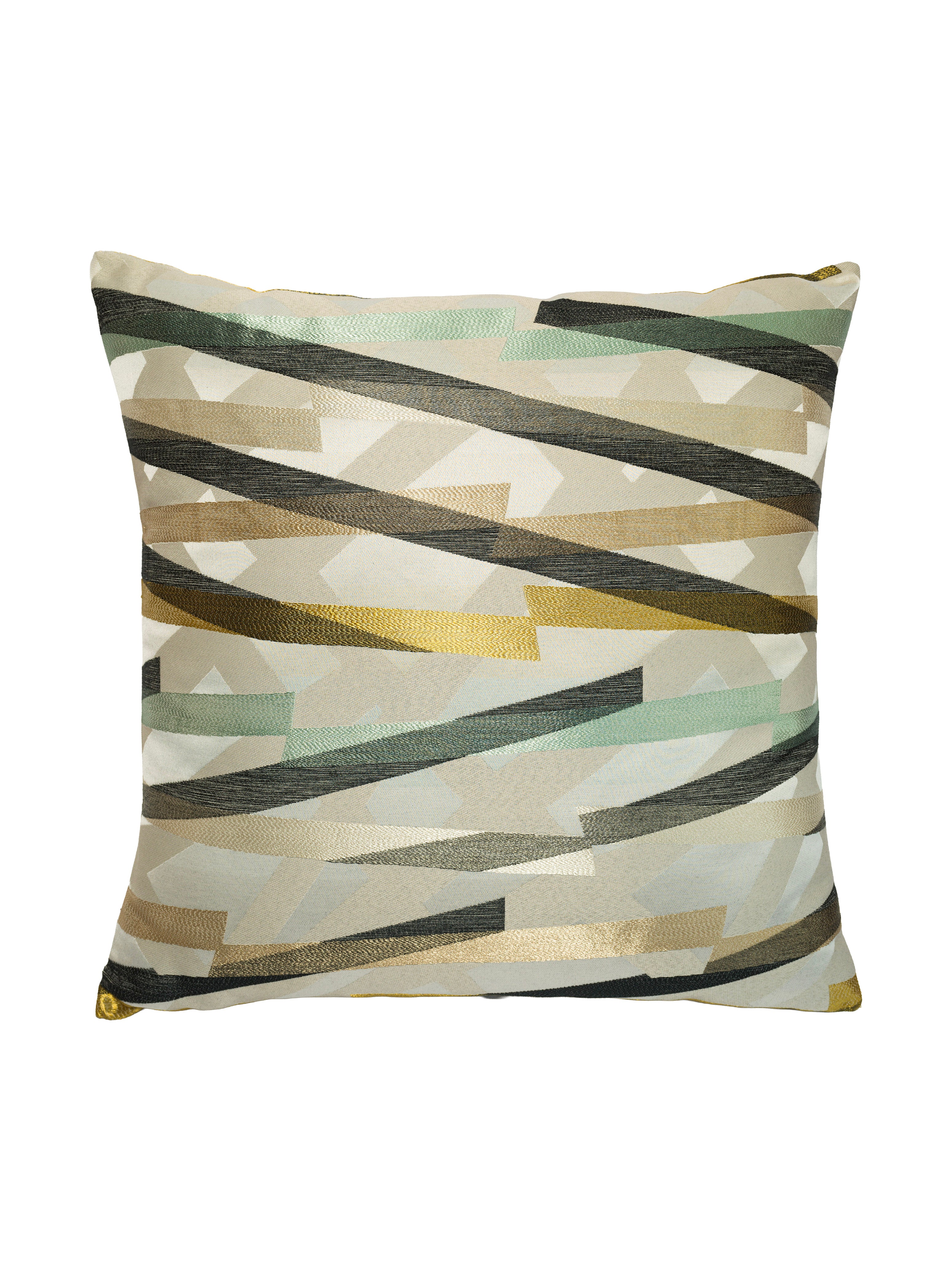 Çizgi Desenli Parlak Yastık
